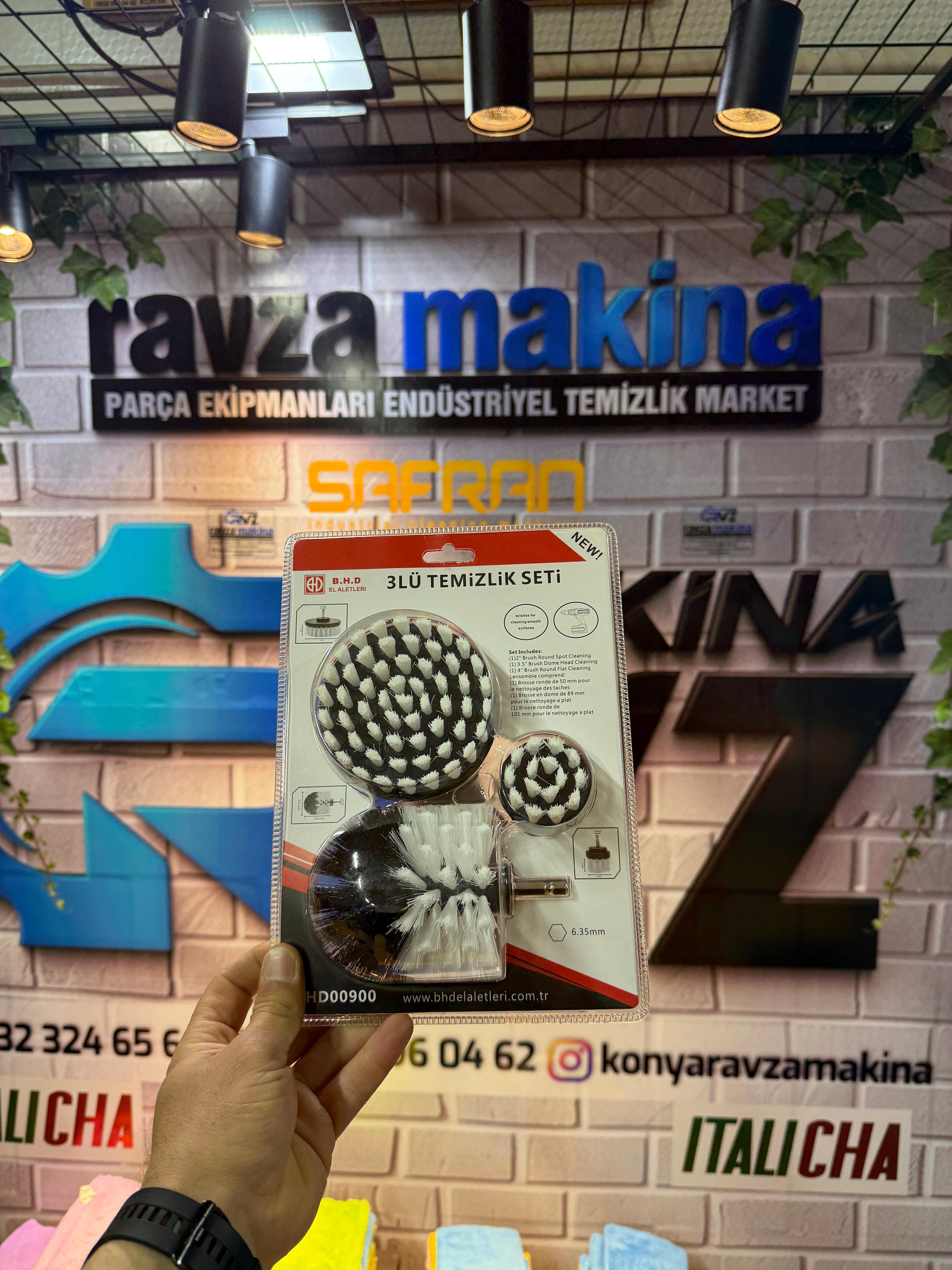 Rvz 3’lü Ultra Yumuşak Matkap Fırça Seti