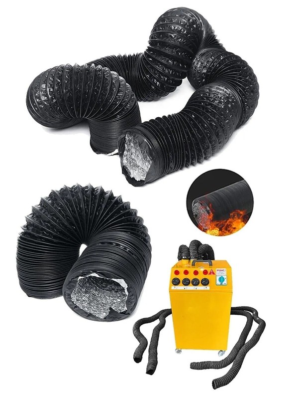 Rvz Tüm Ahtapot Makineleriyle Uyumlu 52 MM 10 Metre Kaliteli Yanmaz Kurutma Hortumu