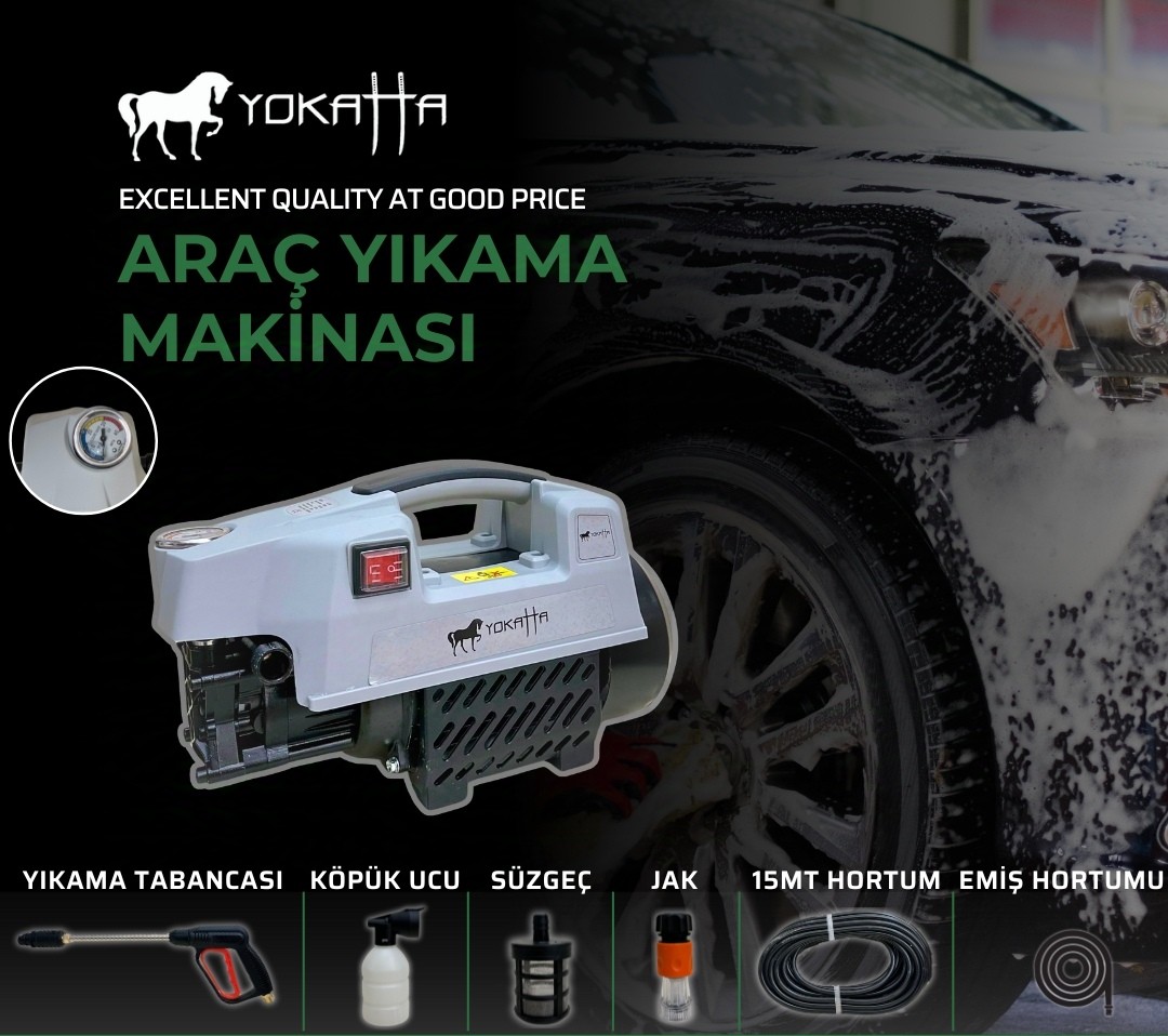 Yokatta 100 Bar Basınçlı Araç Yıkama Makinası