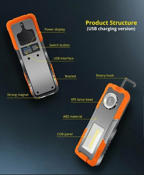 Gold Orion Led Fener Fonksiyonlu Şarjlı OR-5857 8579