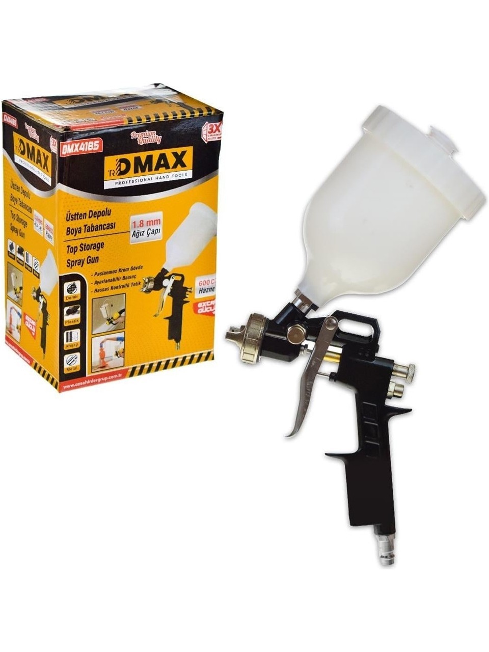 Dmax Boya Tabancası Üstten Depolu DMX-4185