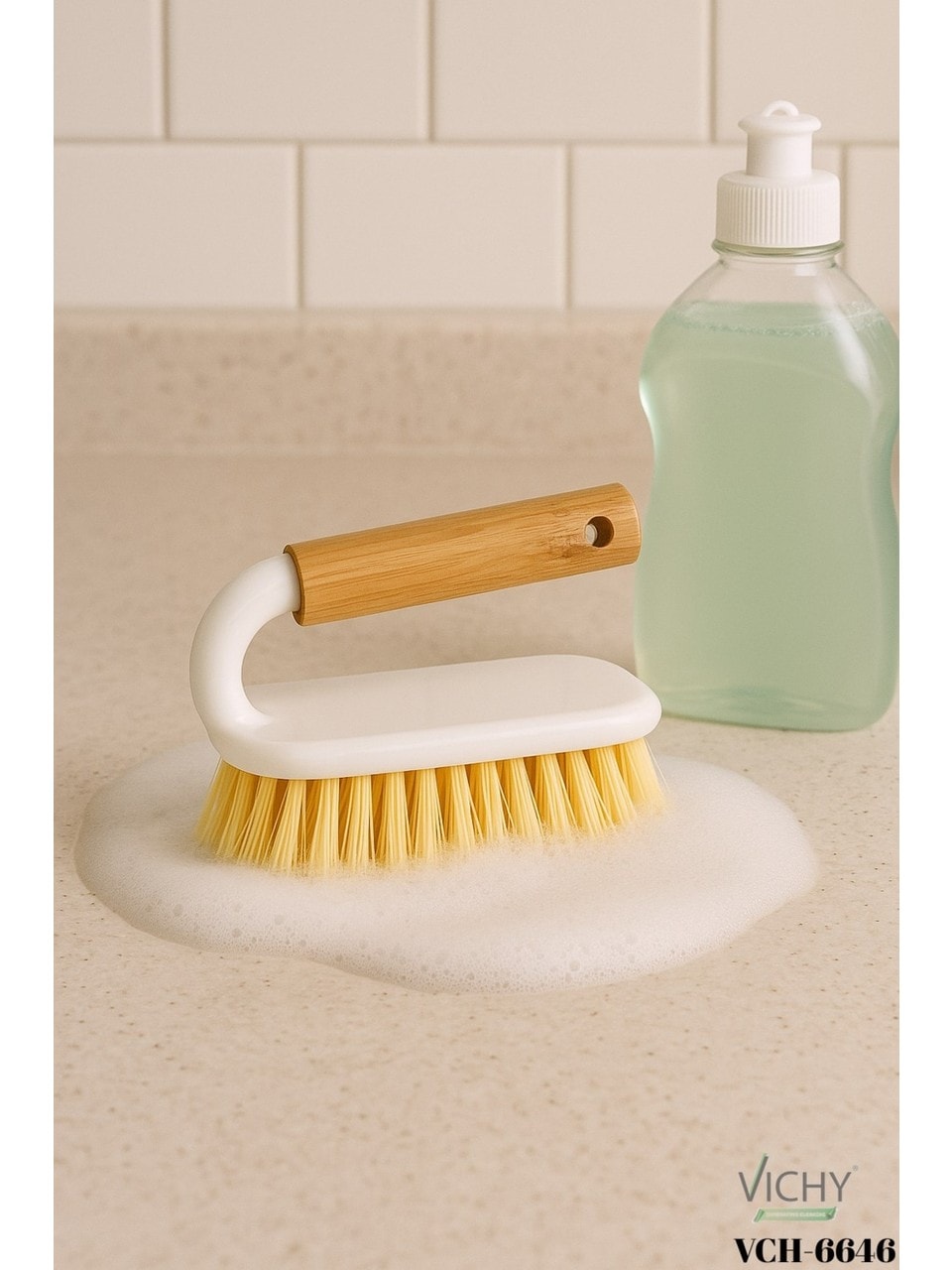 Vıchy Çok Amaçlı Bambu Saplı Temizlik Fırçası VCH-6646 6462