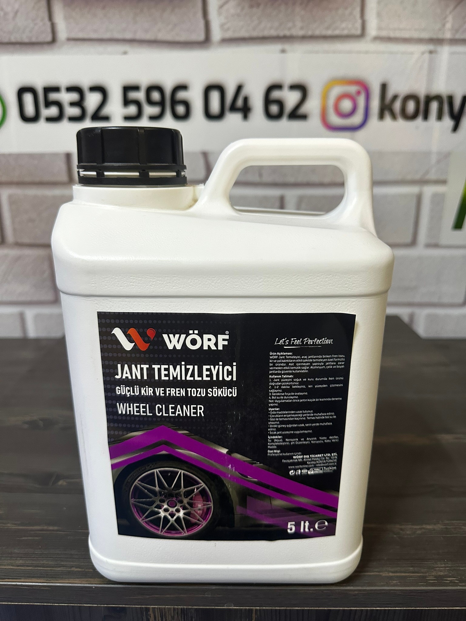 Wörf Jant Temizleyici / Güçlü Kir ve Fren Tozu Sökücü 5 LT.