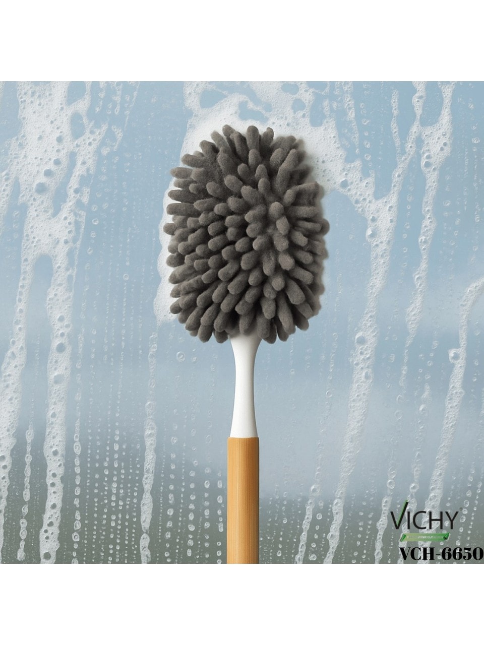 Vıchy Bambu Saplı Yıkanabilir Mop Başlıklı Temizlik Köpük Fırçası VCH-6650 6509