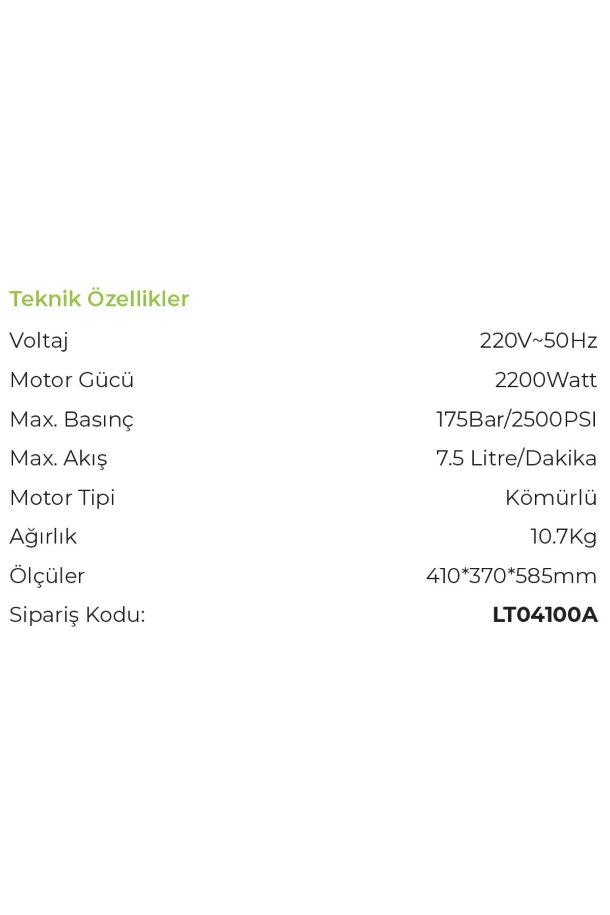 Lutian Lt701-2200a - 170 Bar Elektrikli Yüksek Basınçlı Oto Araba Yıkama Makinası Kömürlü Motor