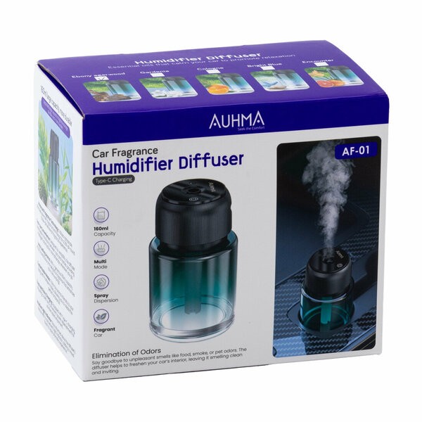 Auhma Af-01 Premium Otomatik Araç İçi Koku Difüzör - Lazer Yıldız Tavan - Type-C 300MAH