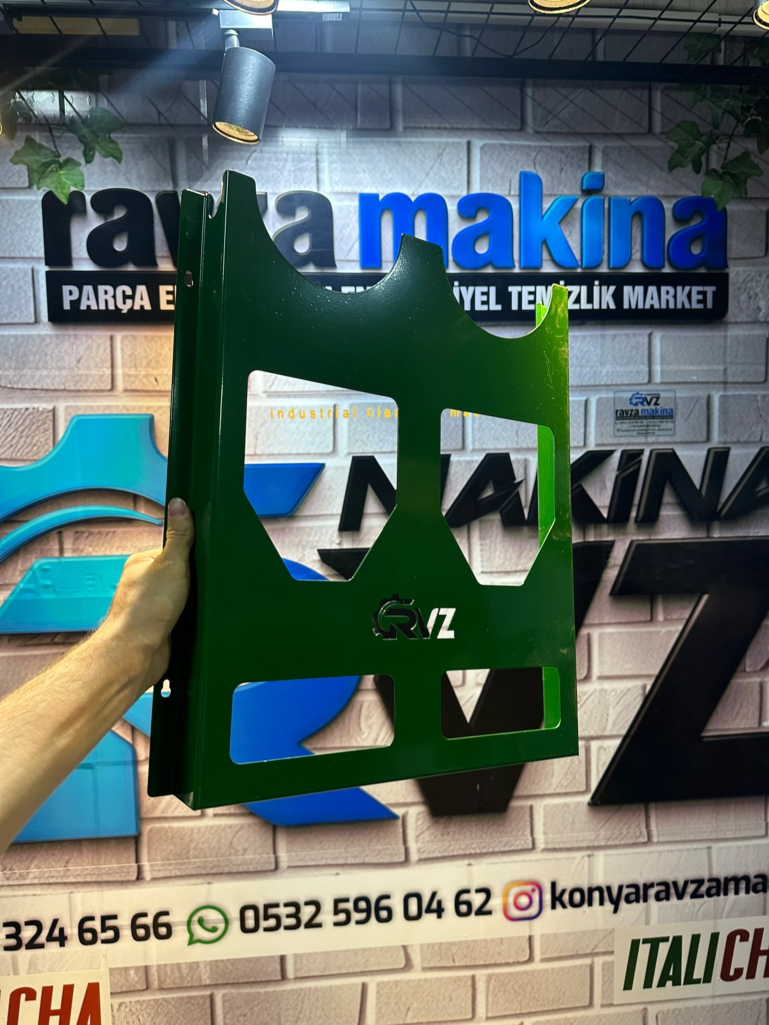 Rvz Çiftli Polisaj Makinesi Aparatı / Oto Detay Düzenleyici - Yeşil Renk