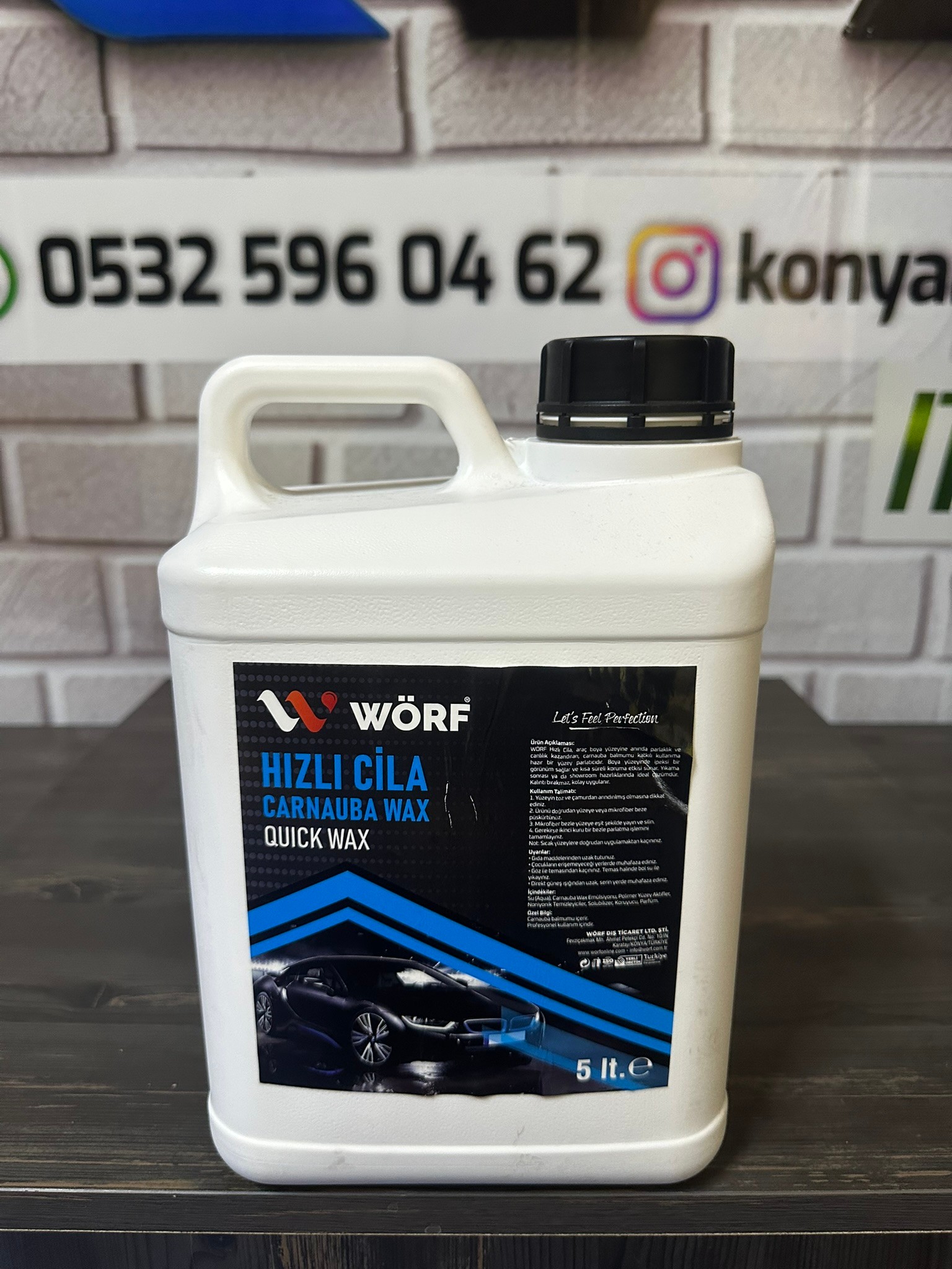 Wörf Carnauba Wax Katkılı Hızlı Cila 5 LT.