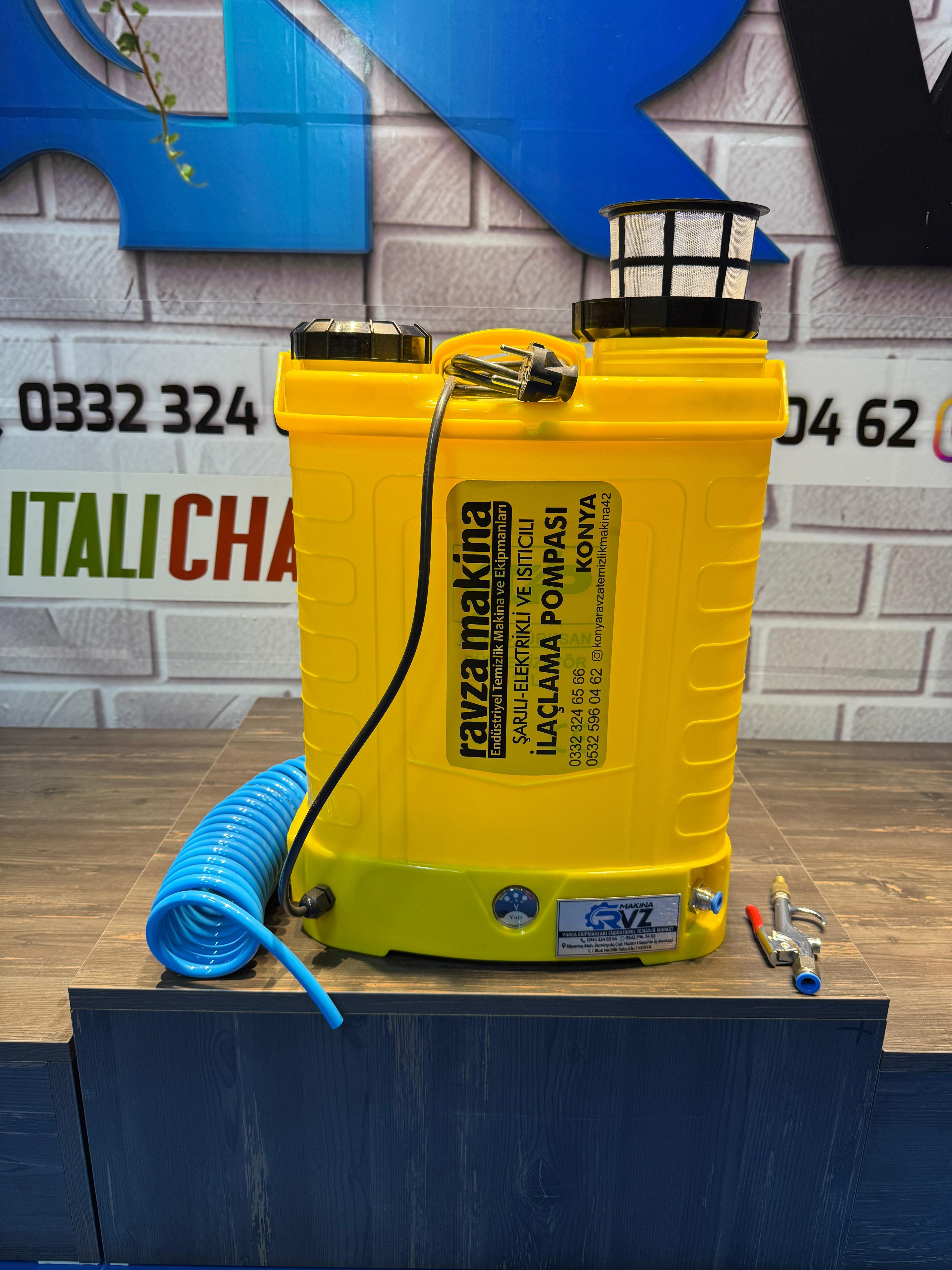Rvz 16 Lt Elektrikli & Rezistanslı İlaçlama Pompası + Hortum & Tetik Set Halinde