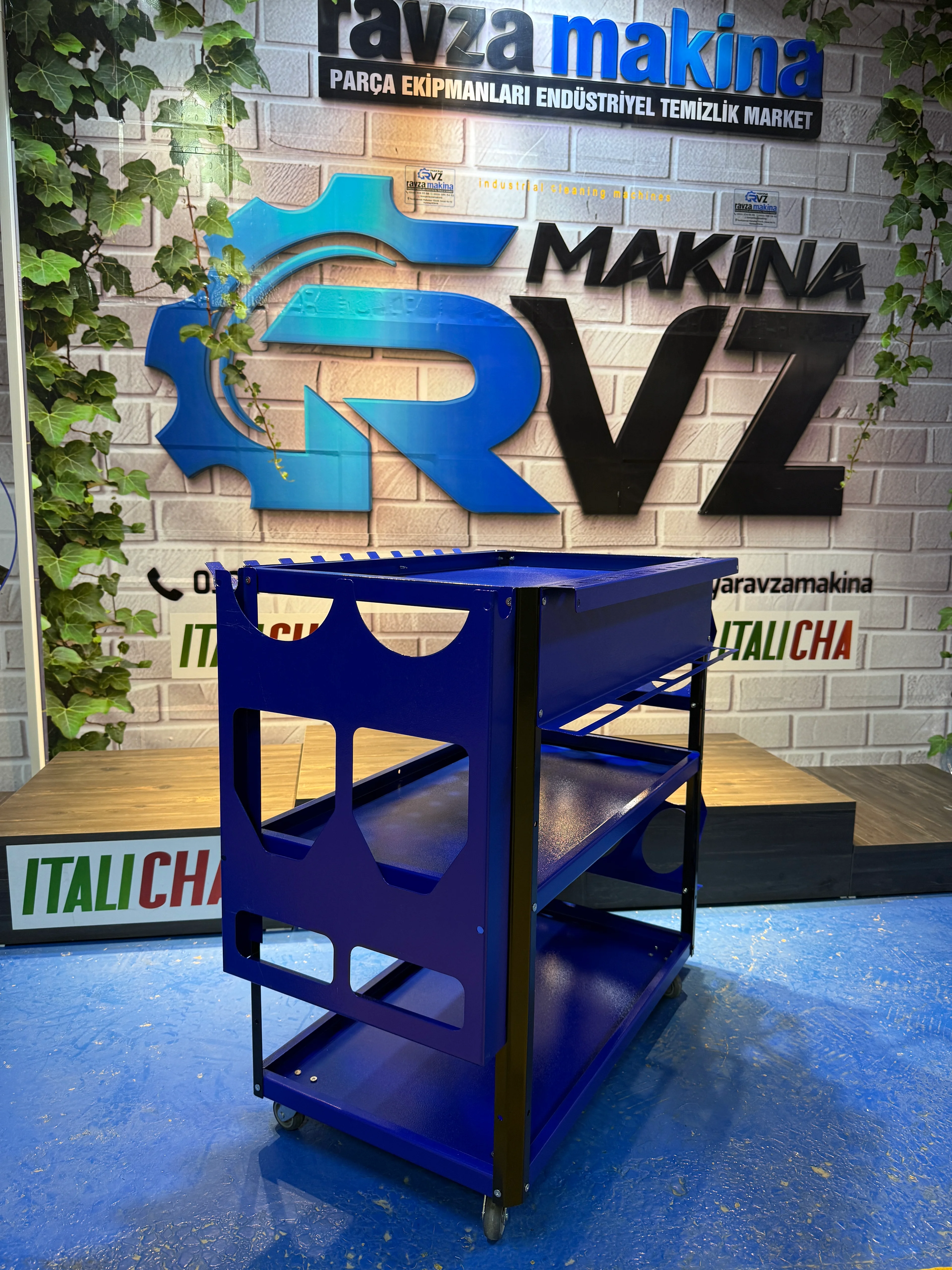 Rvz Oto Detay Takım Arabası / 12 Parça - Mavi Renk