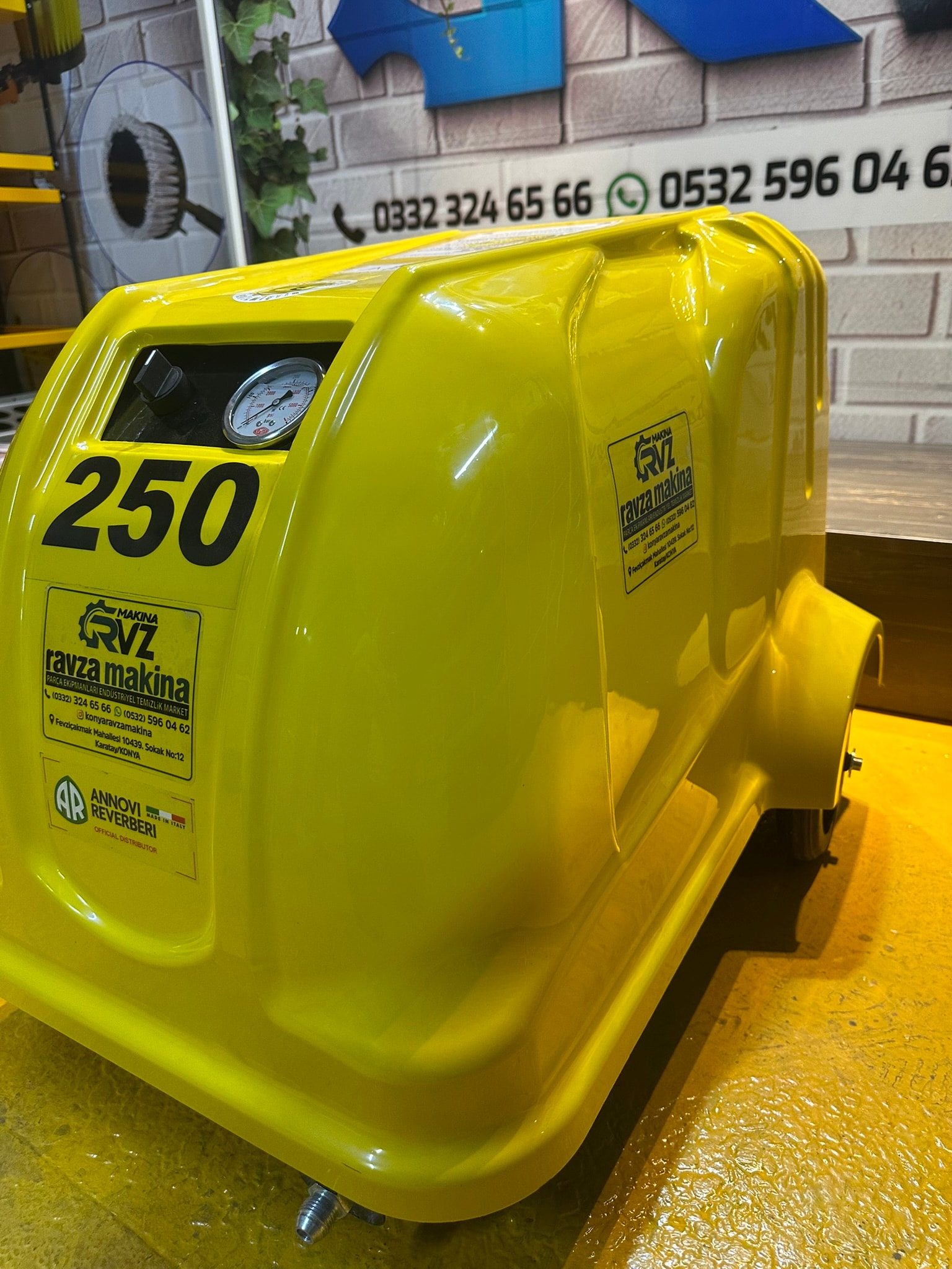 Rvz 250 Bar (380 V) Ar İtalyan Pompa Basınçlı Oto Yıkama Tazzik Makinası
