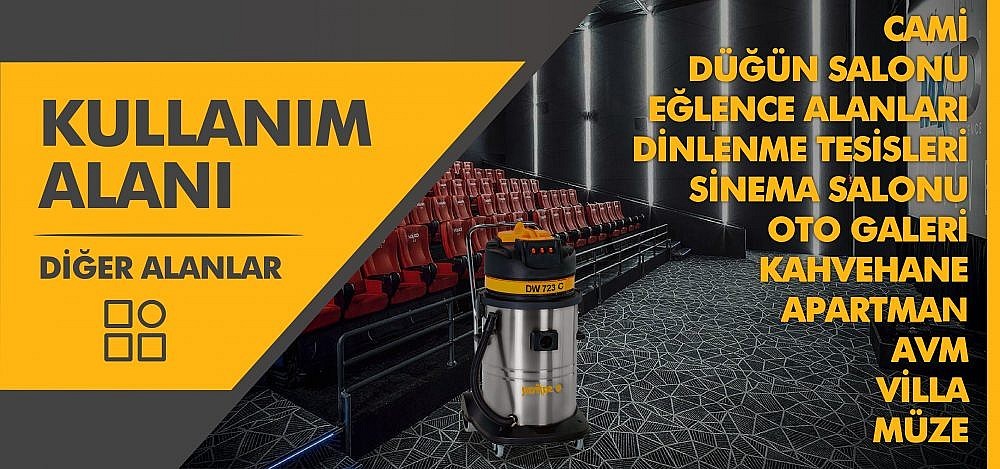 Safran Sanayi Tipi Üç Motorlu Süpürge Makinası DWC 723 - Full Aparatlı