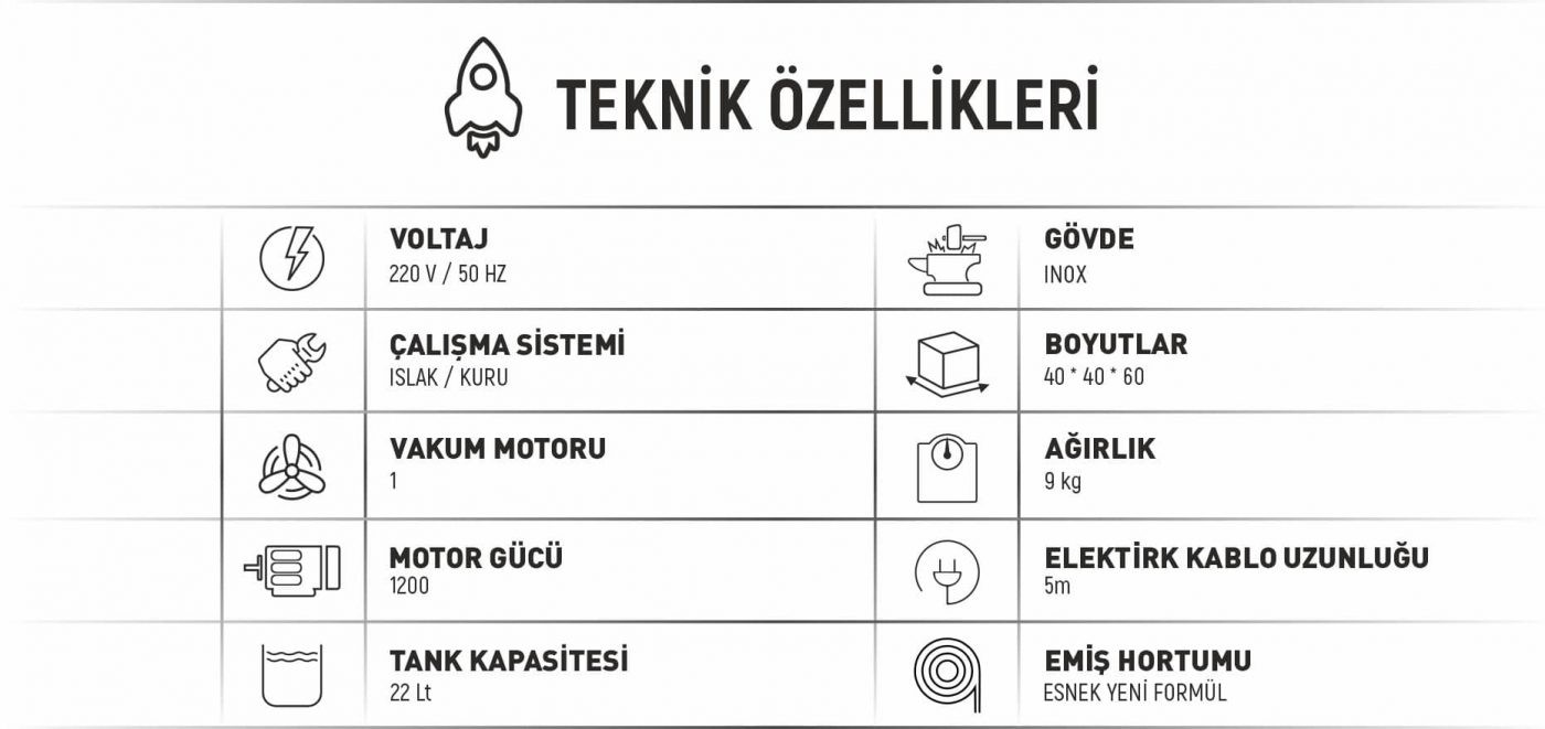 Safran Sanayi Tipi Tek Motorlu Süpürge Makinası DWC 221 - Full Aparatlı