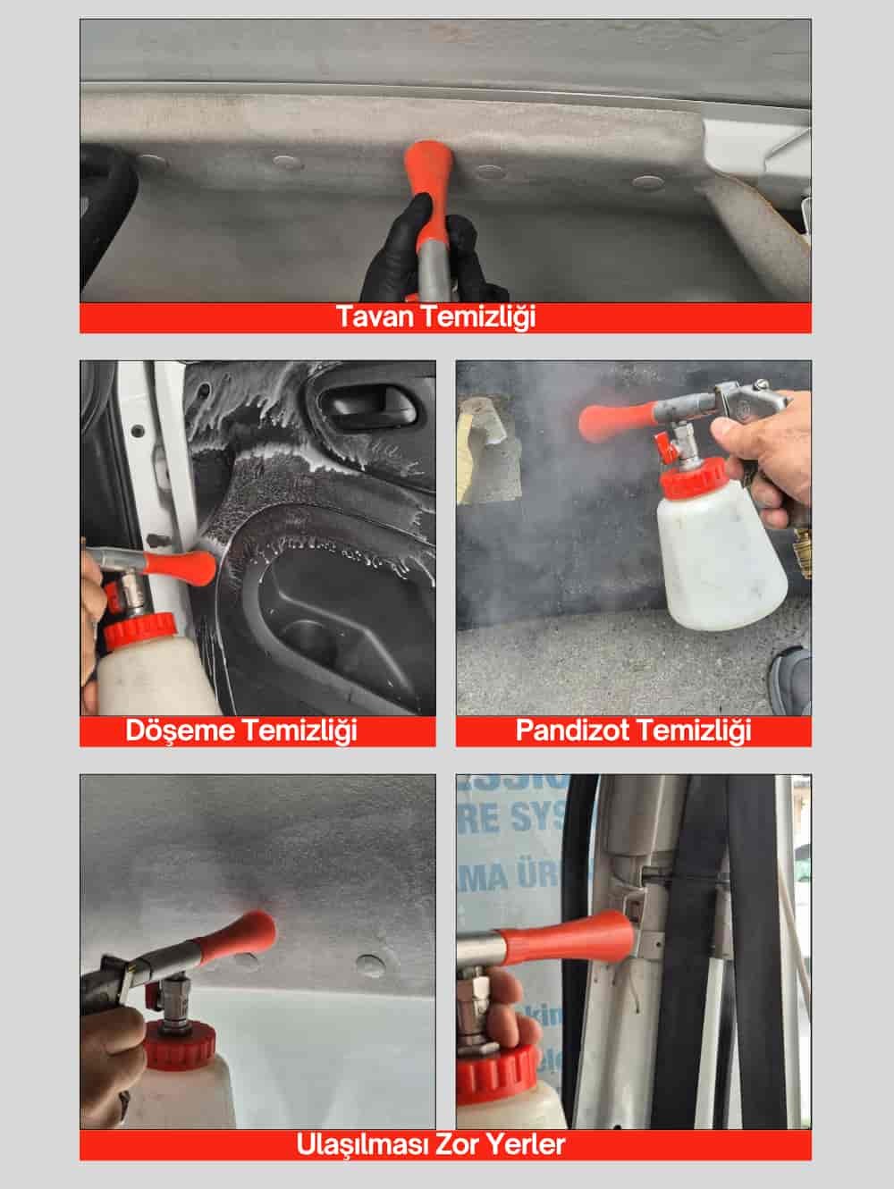 Apex Çift Bilyeli Hazneli Detay Temizlik Tabancası