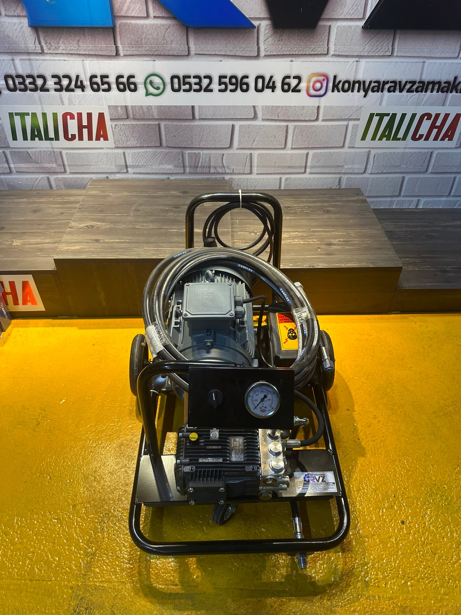 Rvz 250 Bar (380 V) Ar İtalyan Pompa Basınçlı Oto Yıkama Tazzik Makinası