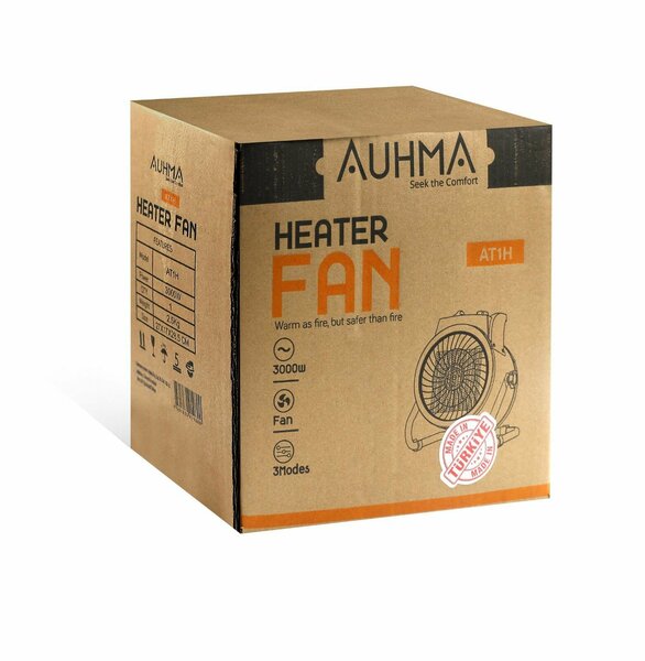 Auhma Isıtıcı Elektrikli 3000W Fan 2.5 Kg 27x17x28.5 Cm 