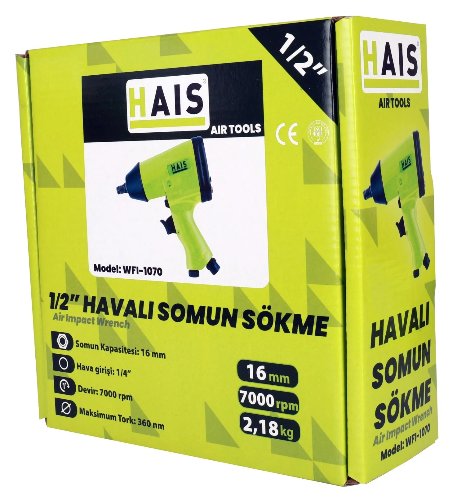 Hais Profesyonel 1/2'' Havalı Somun Sökme WFI-1070