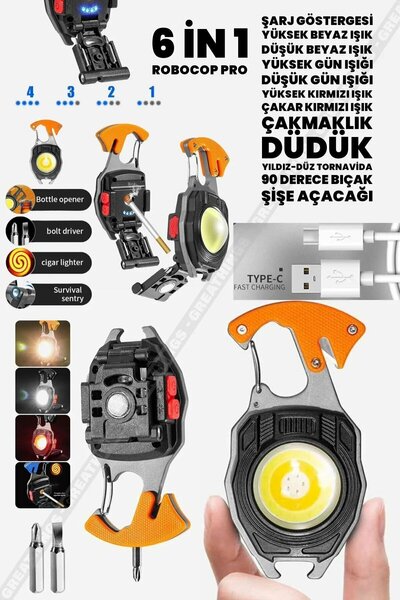 Sdr Kamp Feneri Pro Led Çok Fonksiyonlu Anahtarlık W5147 1472