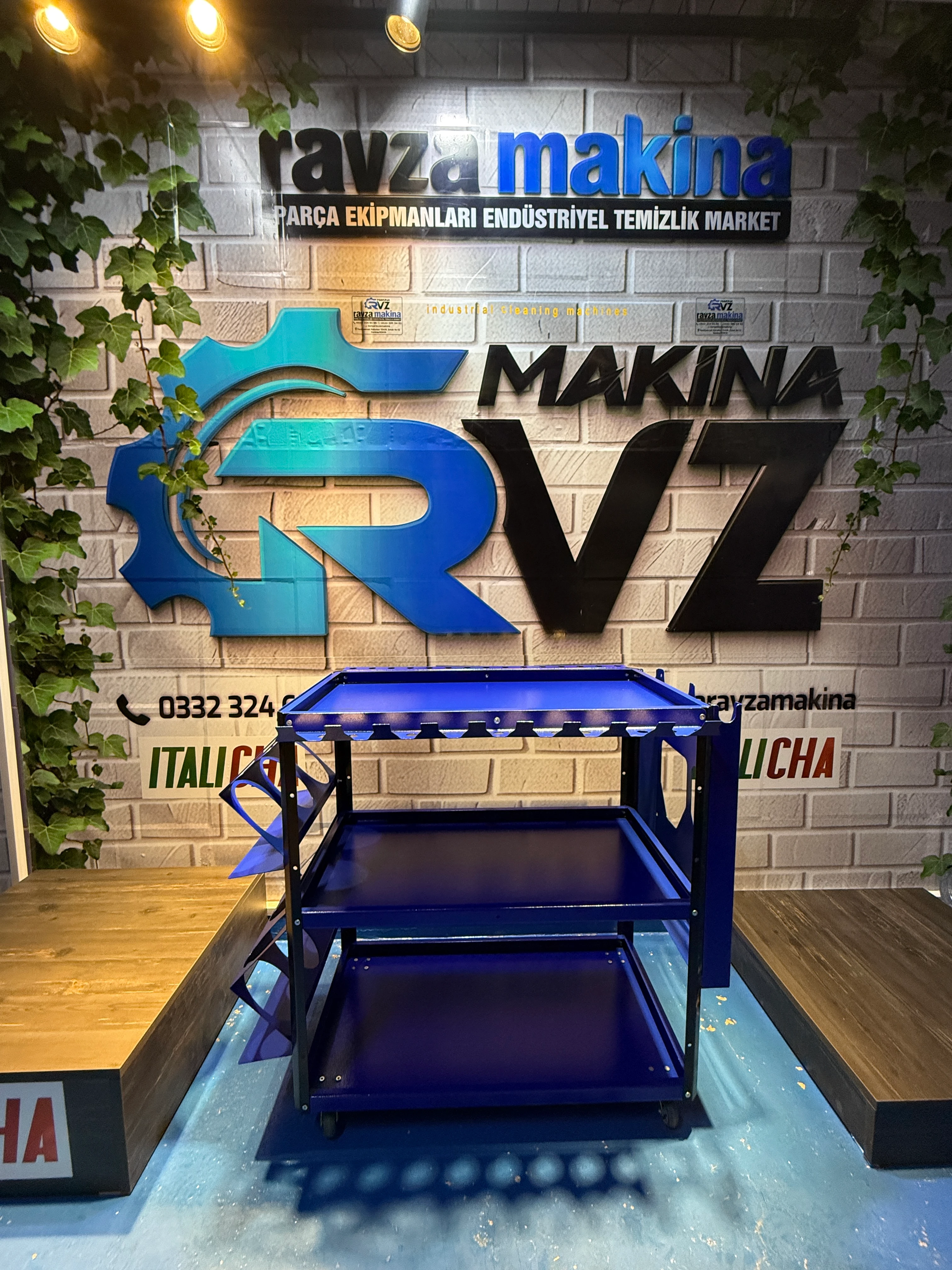 Rvz Oto Detay Takım Arabası / 12 Parça - Mavi Renk