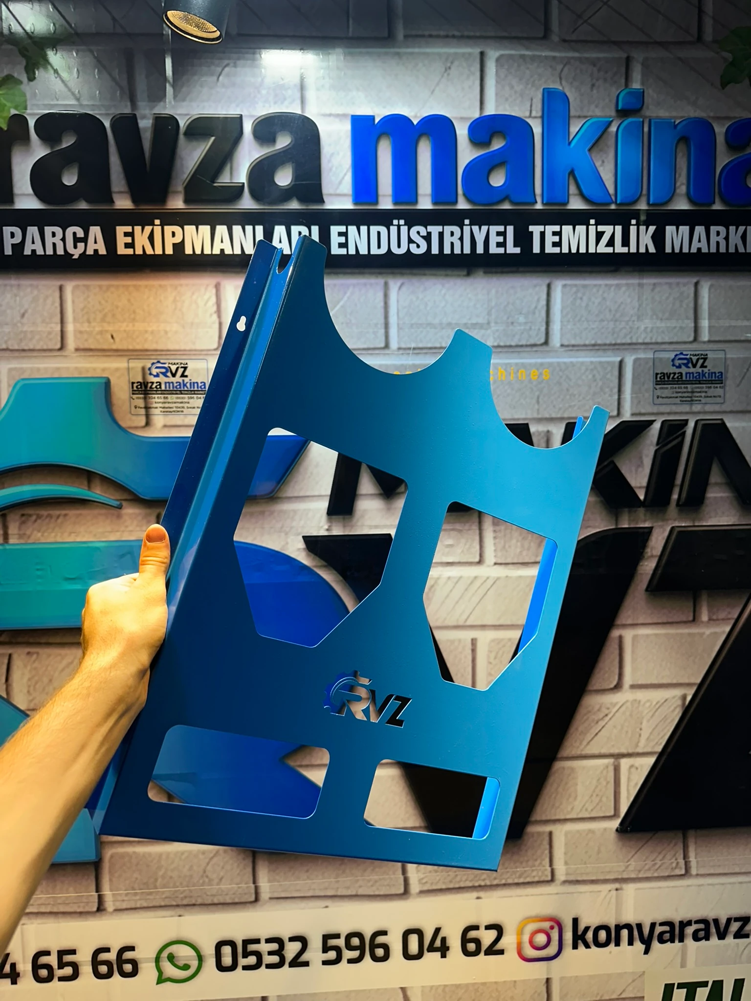 Rvz Çiftli Polisaj Makinesi Aparatı / Oto Detay Düzenleyici - Mavi Renk