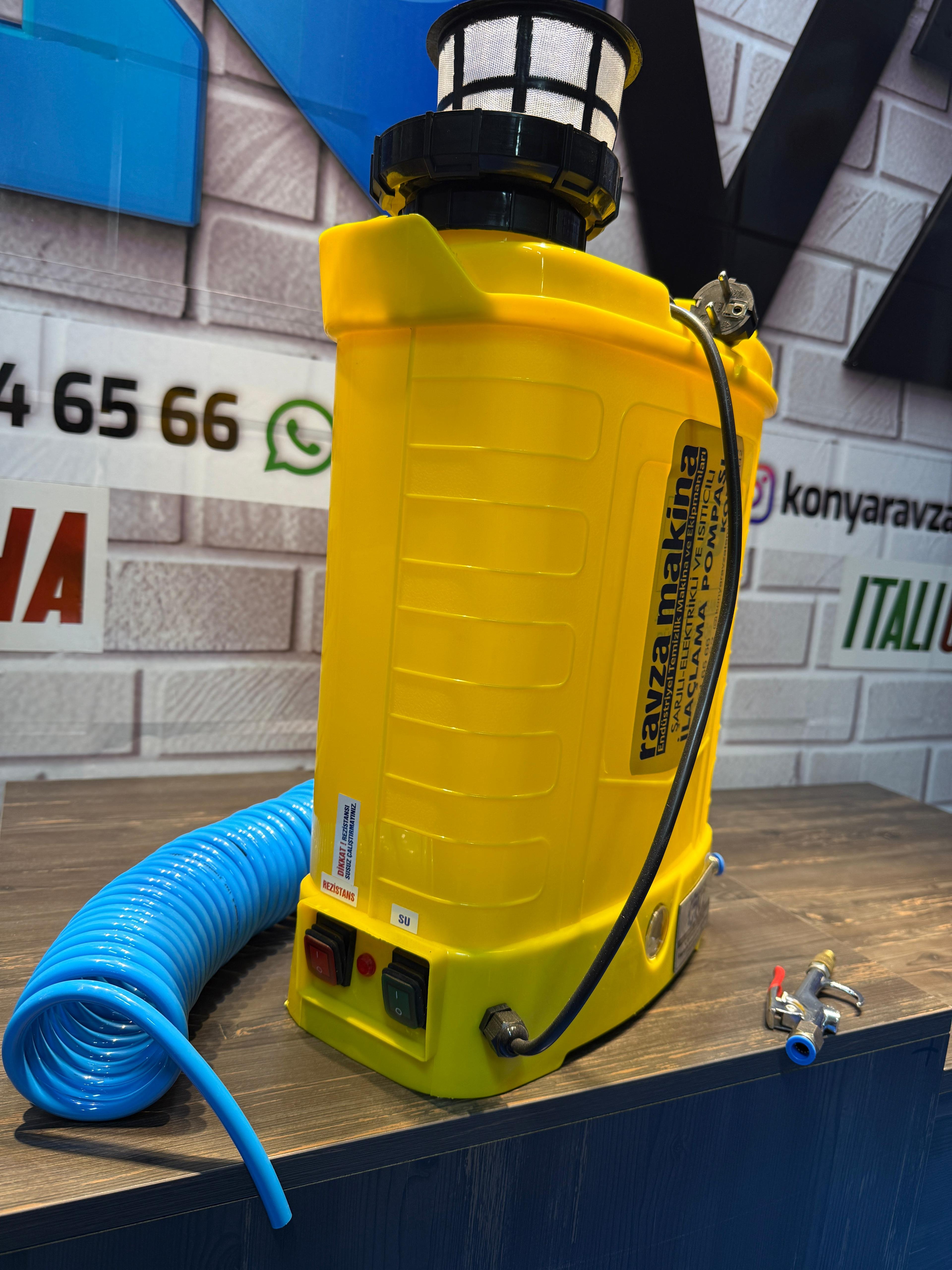 Rvz 16 Lt Elektrikli & Rezistanslı İlaçlama Pompası + Hortum & Tetik Set Halinde