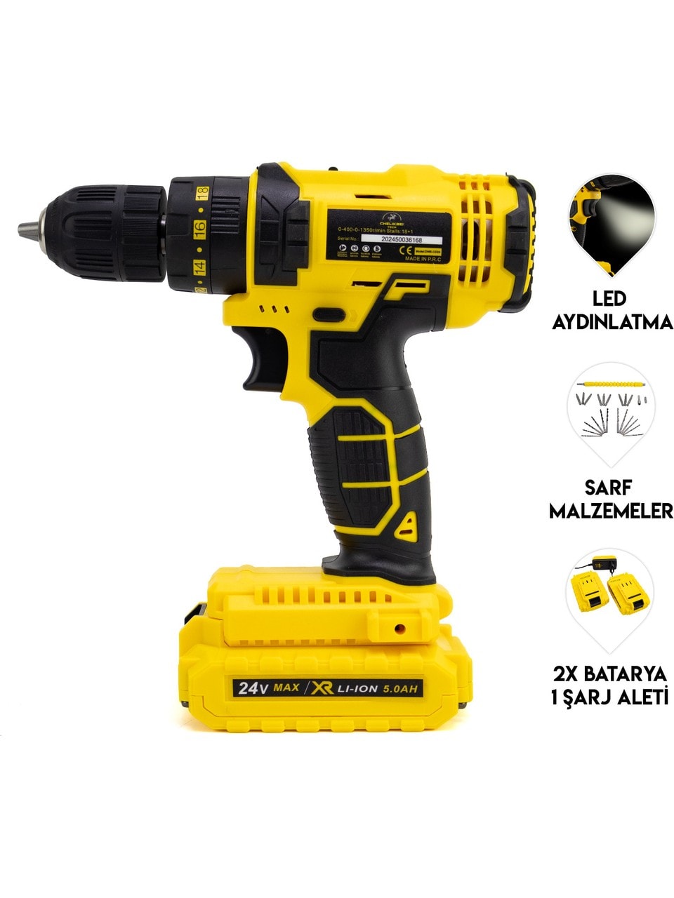 Chelikbei 13mm 24v Çelik Mandren Vidalama