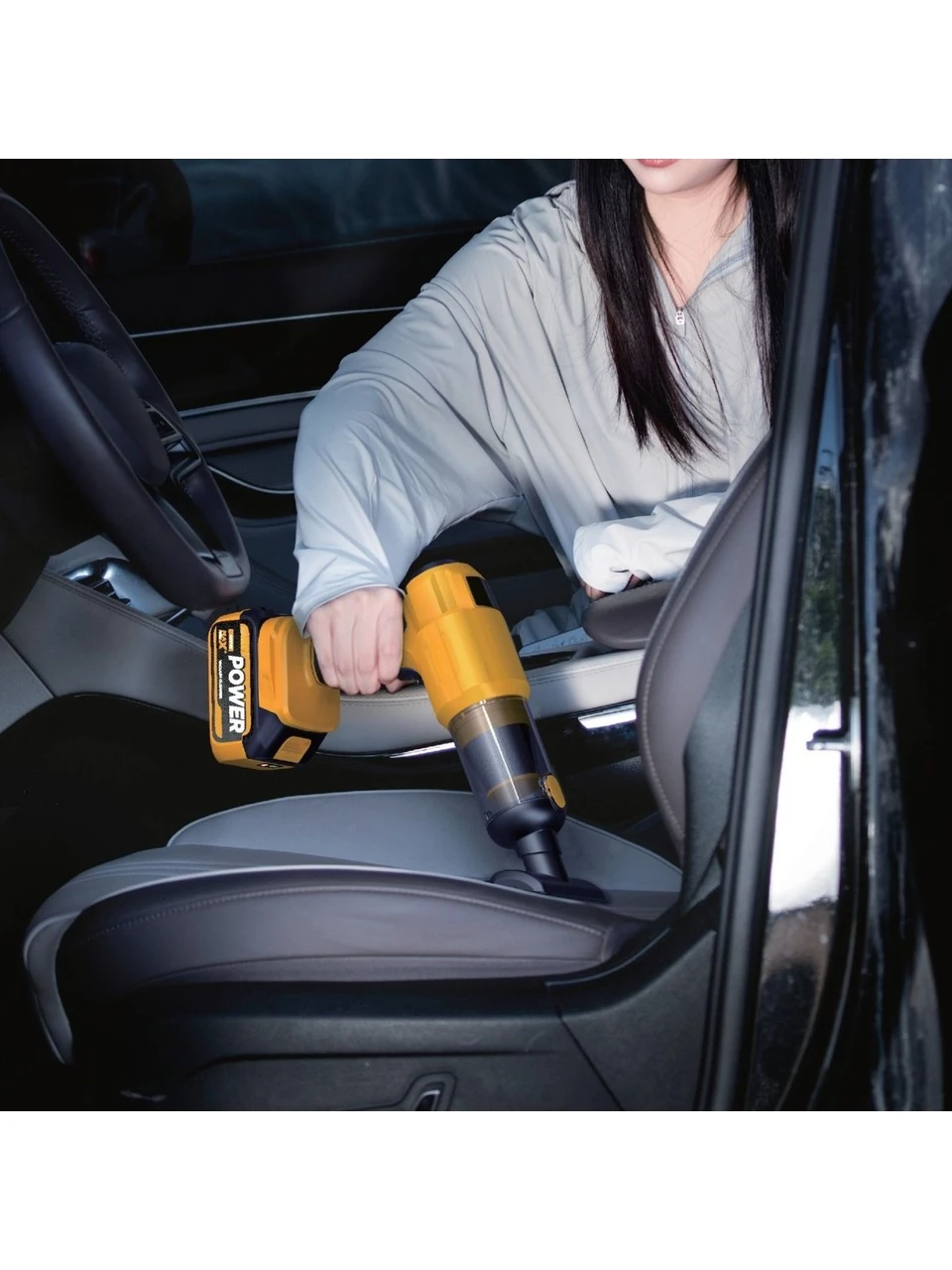 Auhma Ahv-21 25000MAH Çift Bataryalı 20000PA Ultra Çekim Güçlü Çantalı Yedek Filtreli Araç Temizleme Süpürgesi 7736