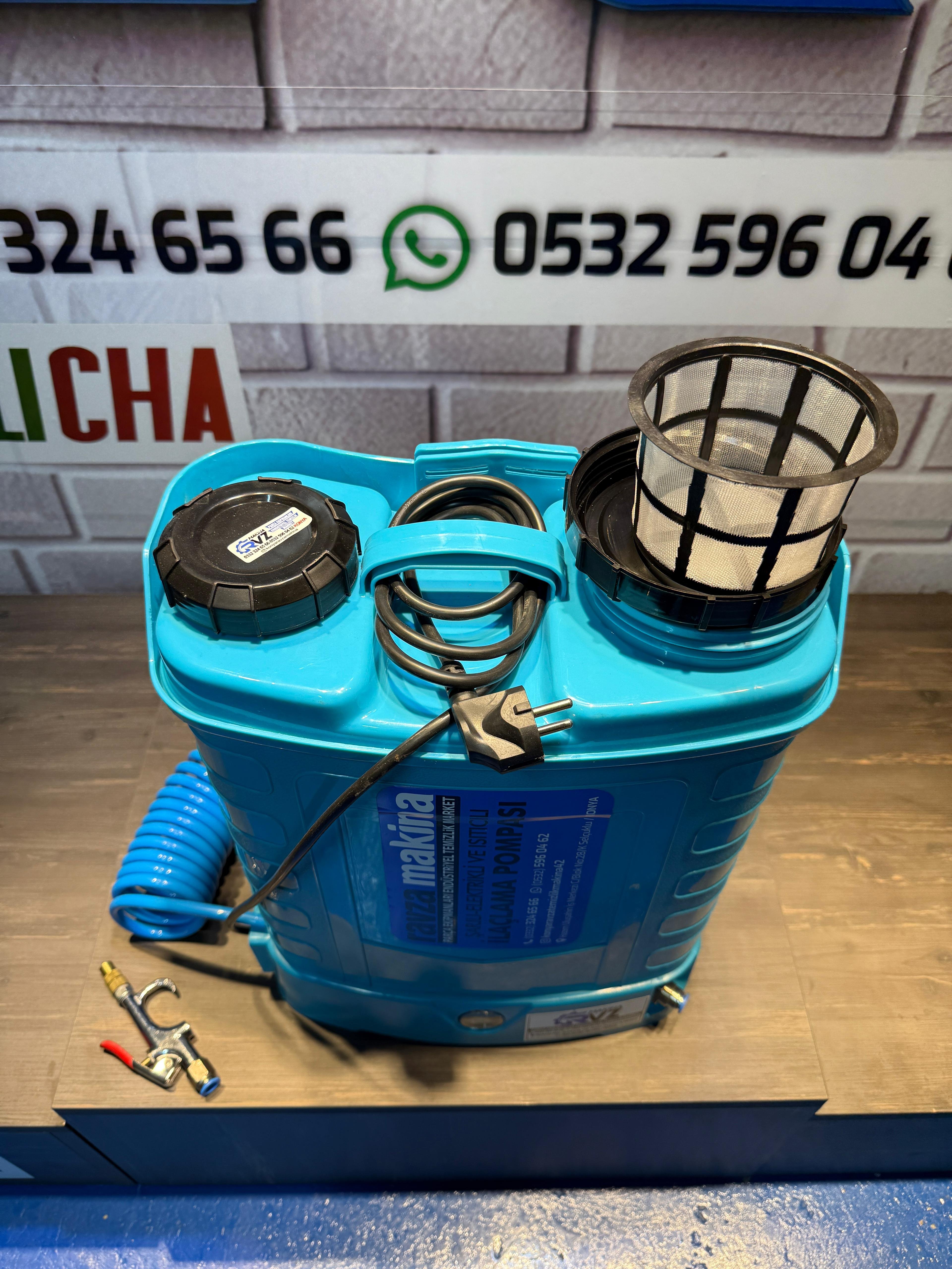 Rvz 16 Lt Elektrikli İlaçlama Pompası + Hortum & Tetik Set Halinde