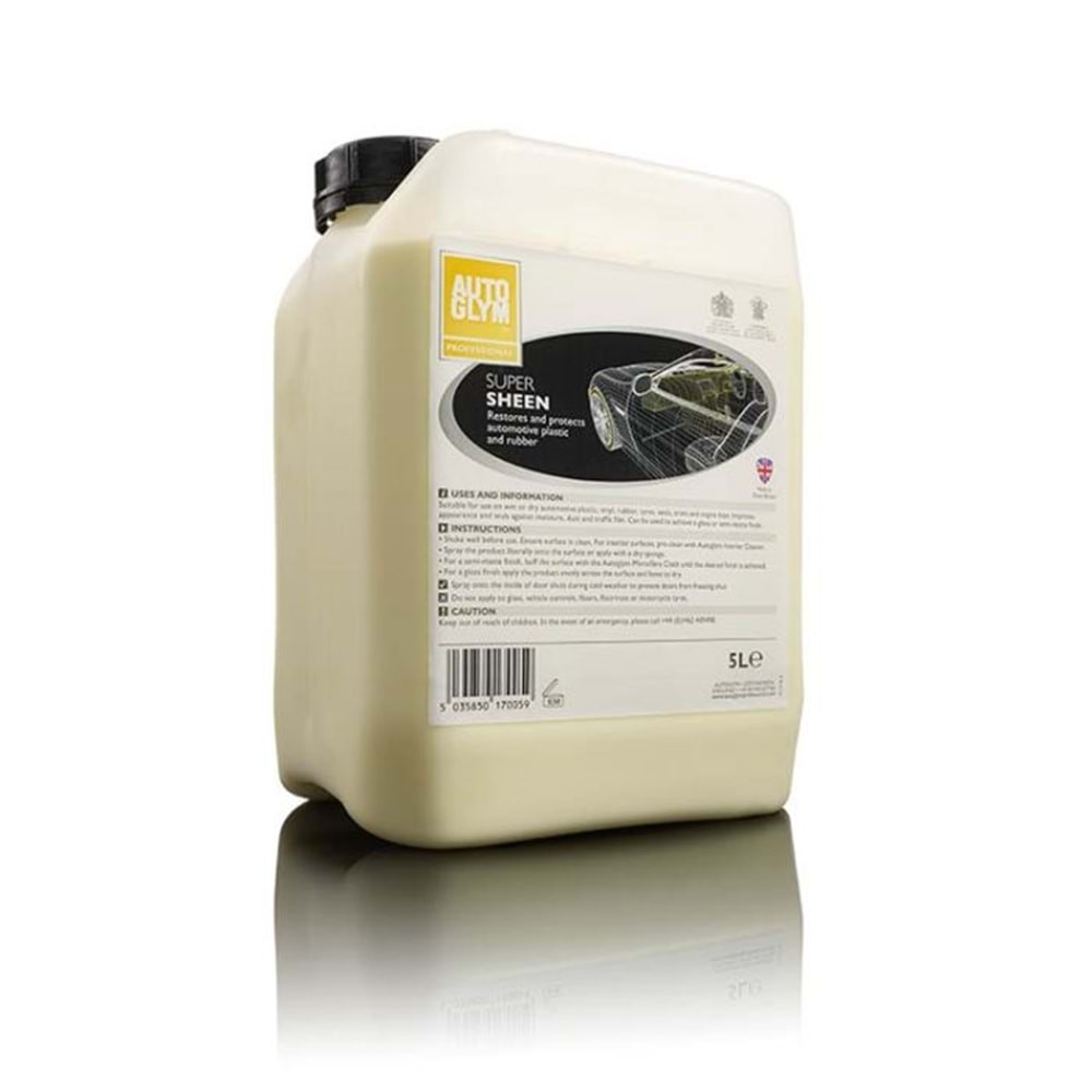 SUPER SHEEN - Vinil, Torpido, Plastik, Motor Bakım Sütü 5 LT.