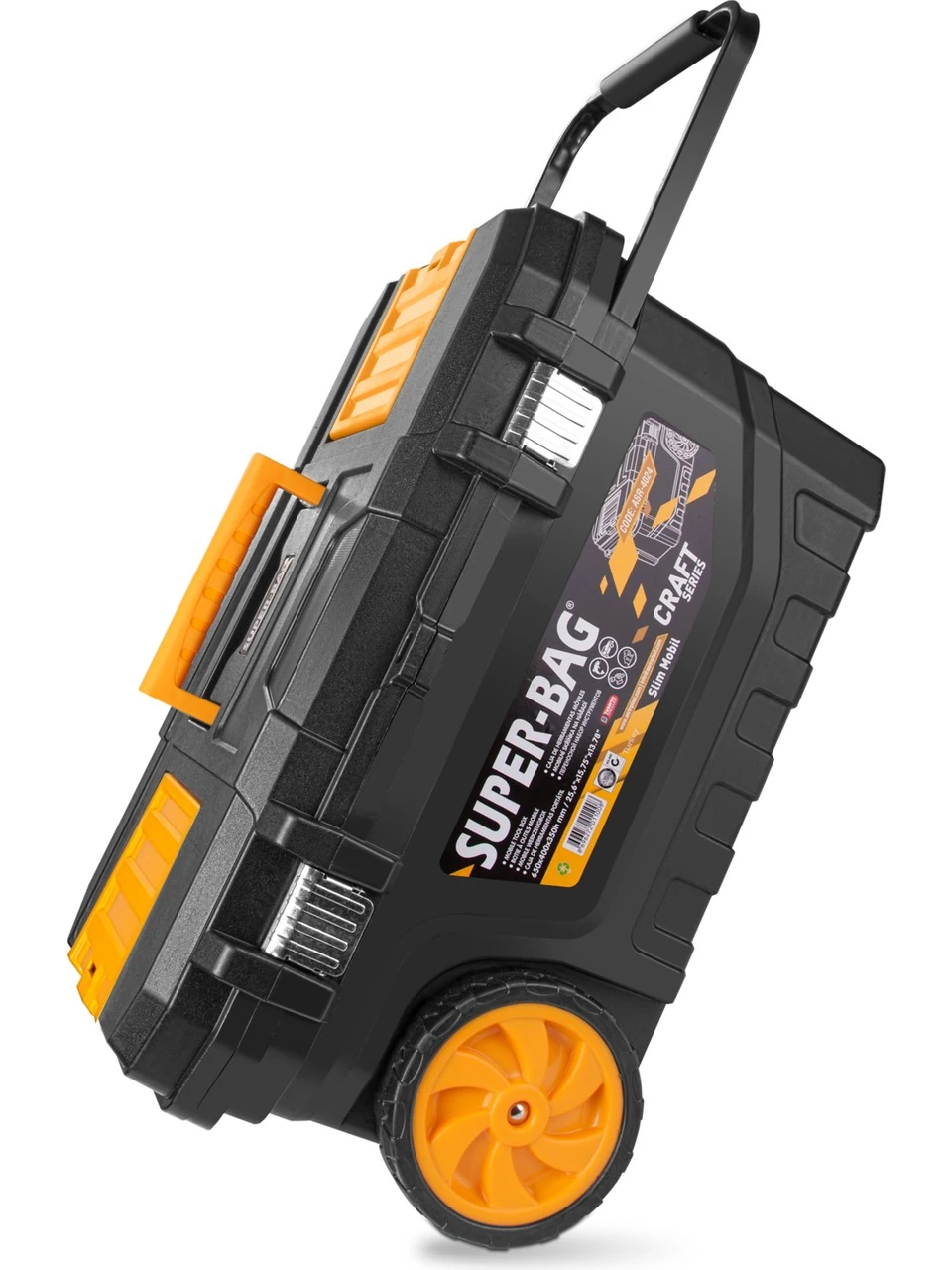 Süper Bag Takım Çantası Slim Mobil Tekerlekli Craft Serisi ASR-4024