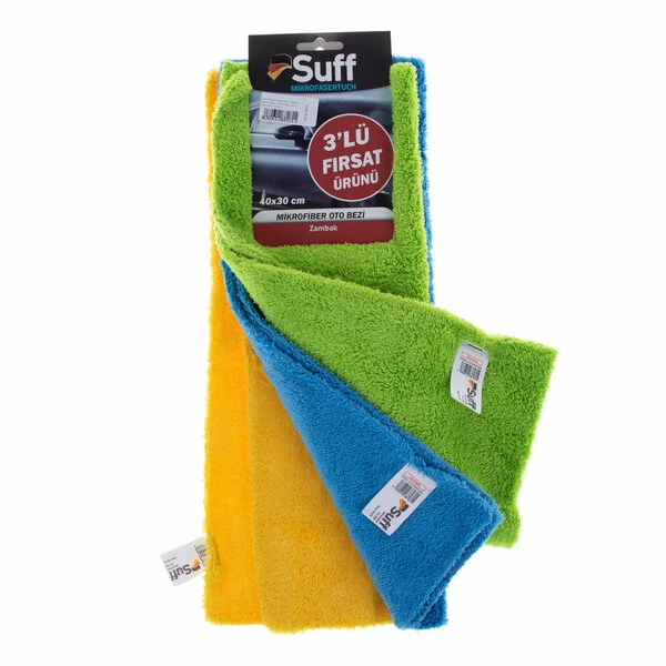 Suff Bez Oto Mikrofiber Zambak (Lilie) 40x30 3'lü Fırsat Ürünü 1615