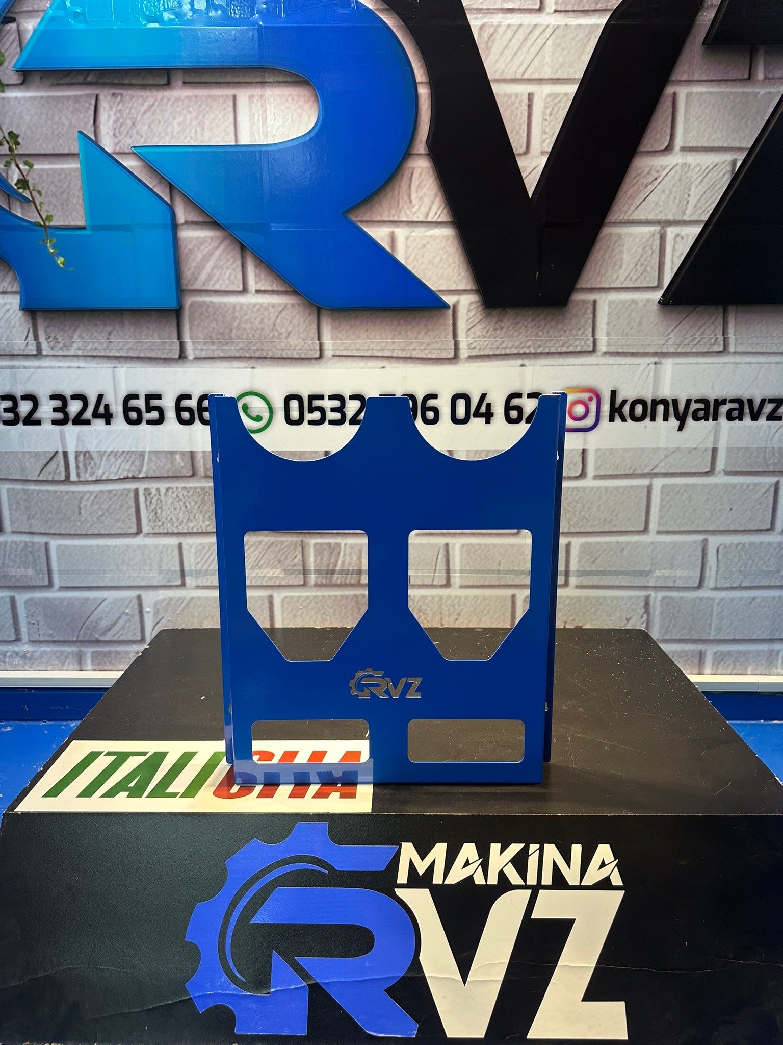 Rvz Çiftli Polisaj Makinesi Standı / Oto Detay Metal Düzenleyici