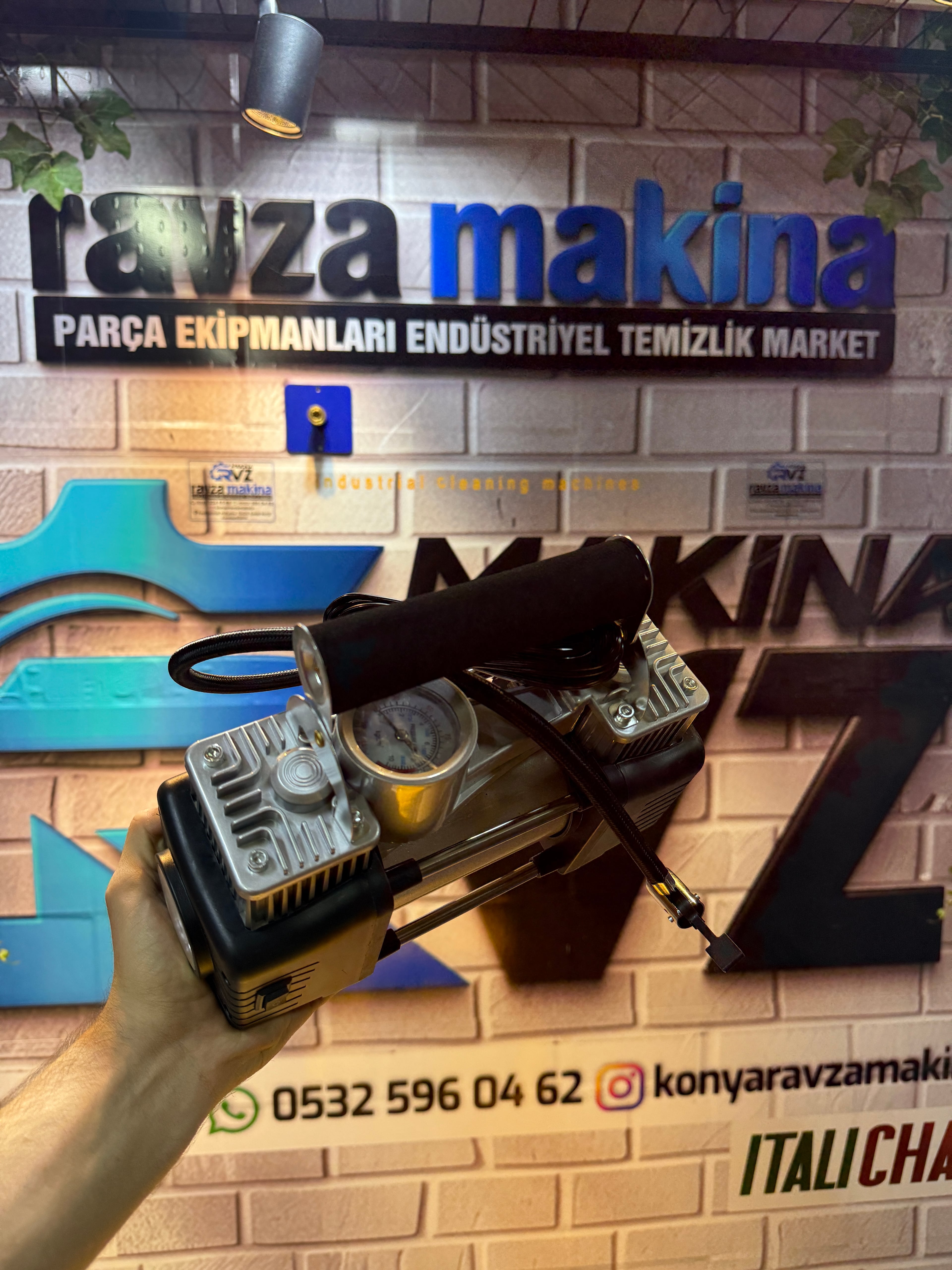 Rvz Çelik Gövde Çift Pistonlu 150 Psi Araç Araba Lastik Bot Şişirme Pompası