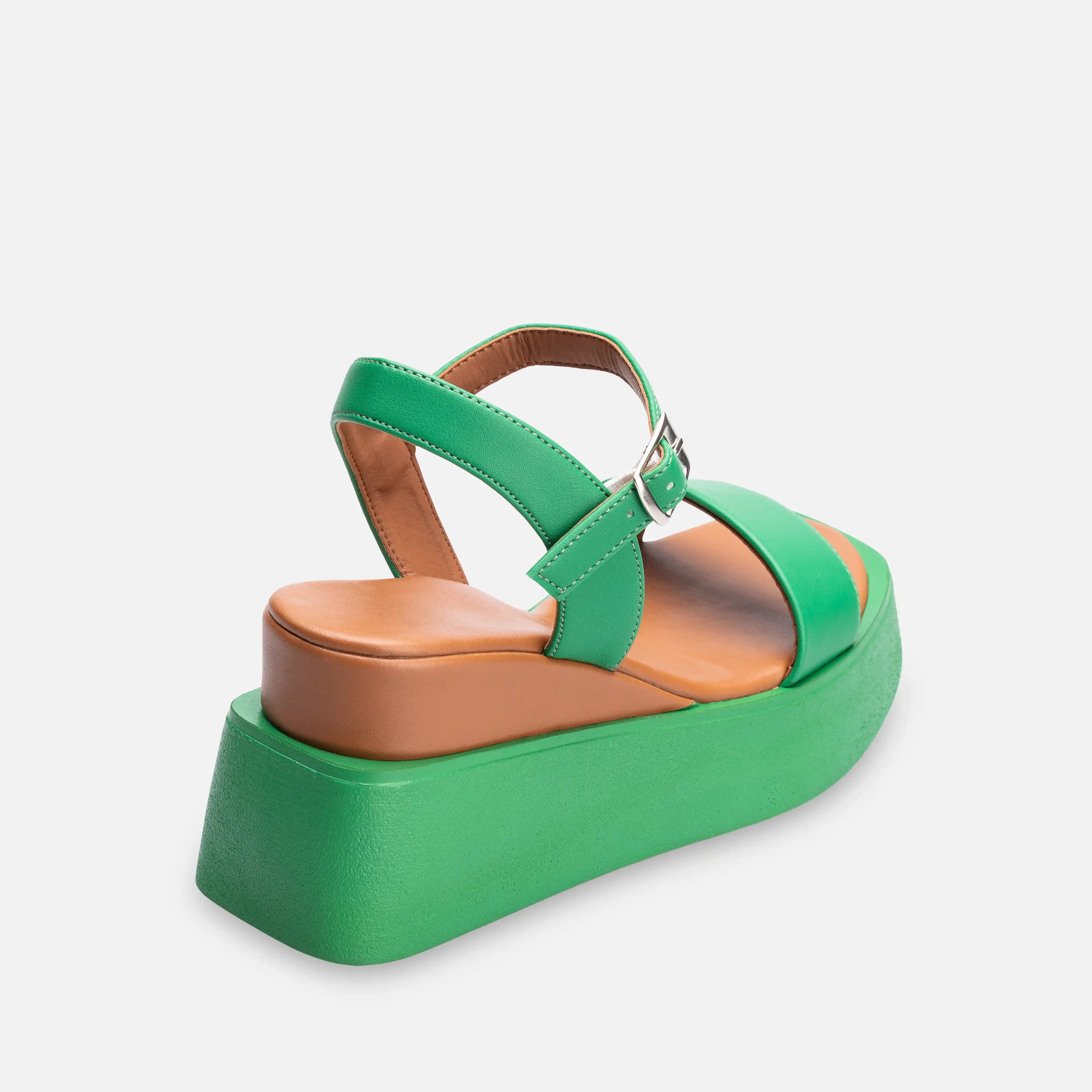 Platform Tabanlı Sandalet - Yeşil