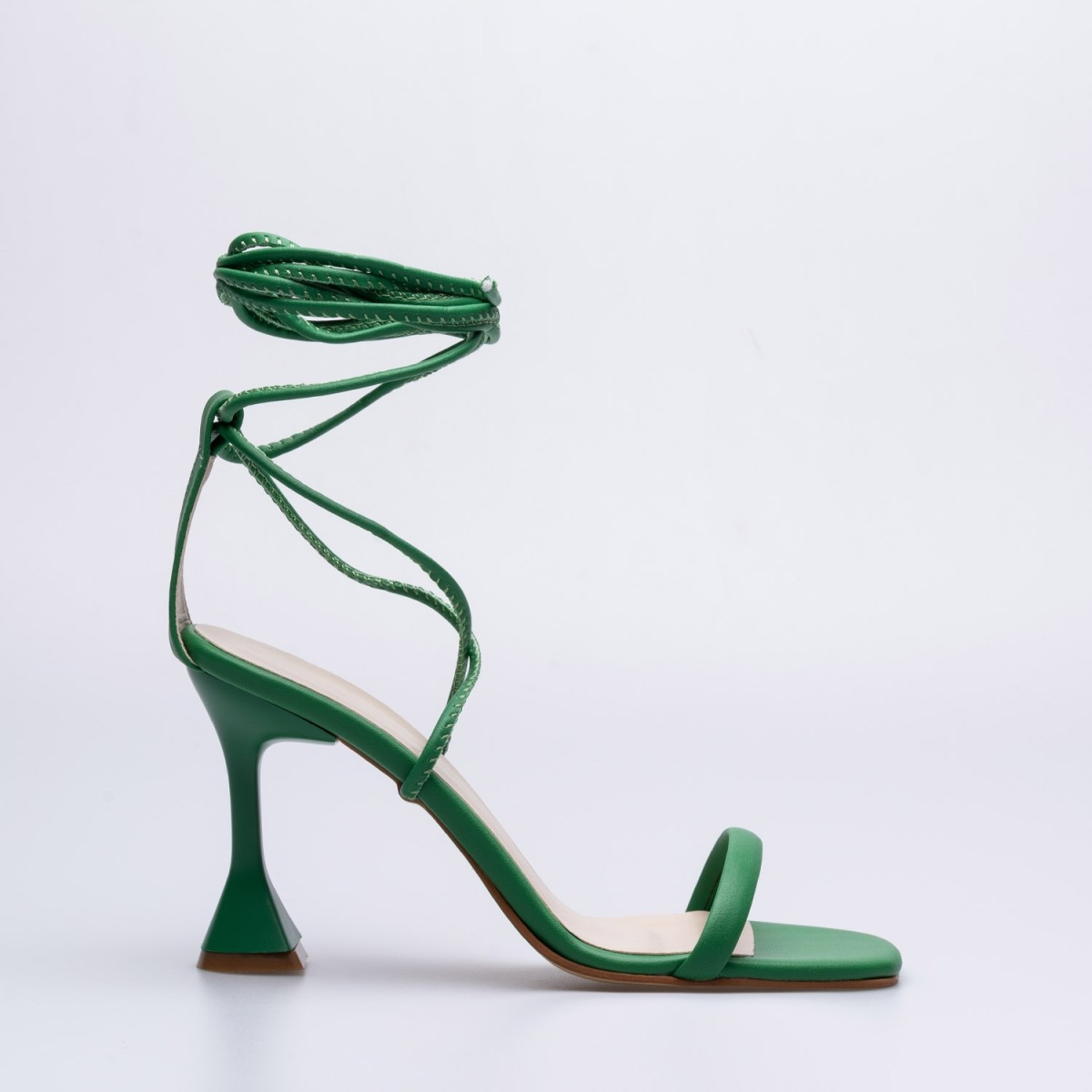 Elena İnce Yüksek Topuklu Ayakkabı Yeşil