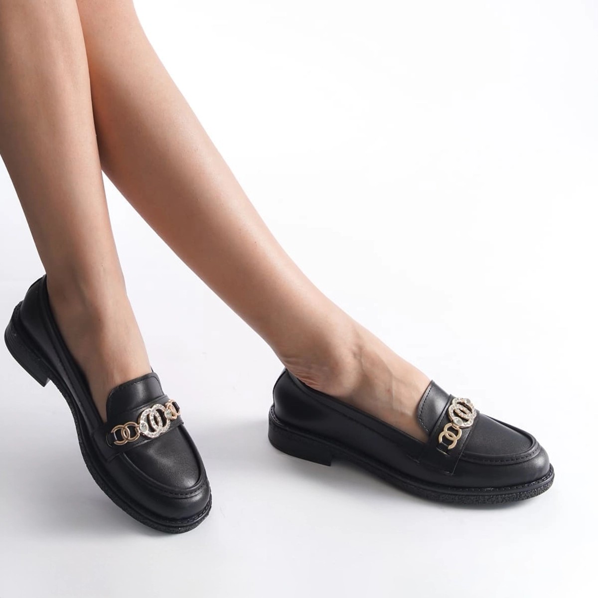 Tokalı Loafer Günlük Ayakkabı - Siyah