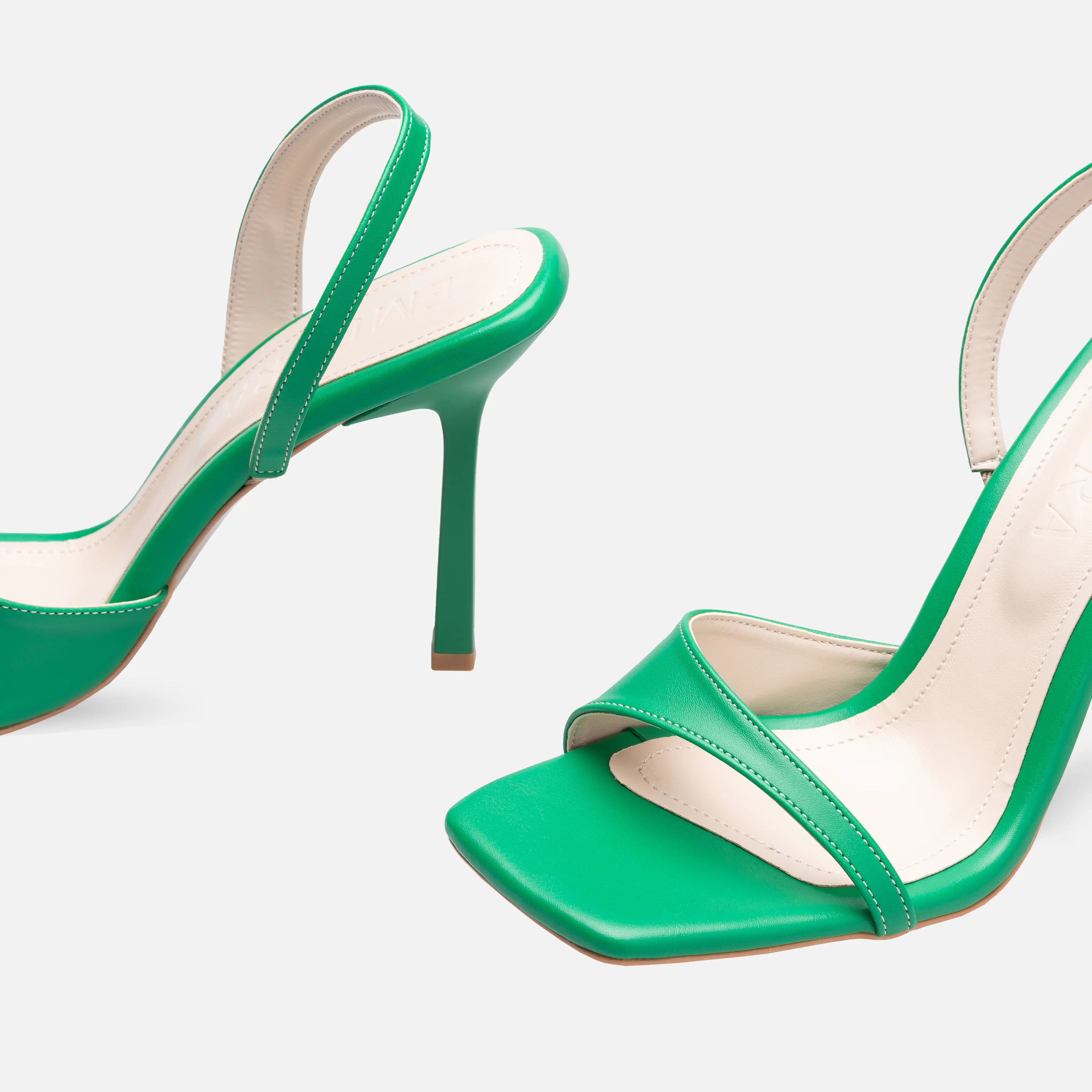 İnce Yüksek Topuklu Ayakkabı - Yeşil