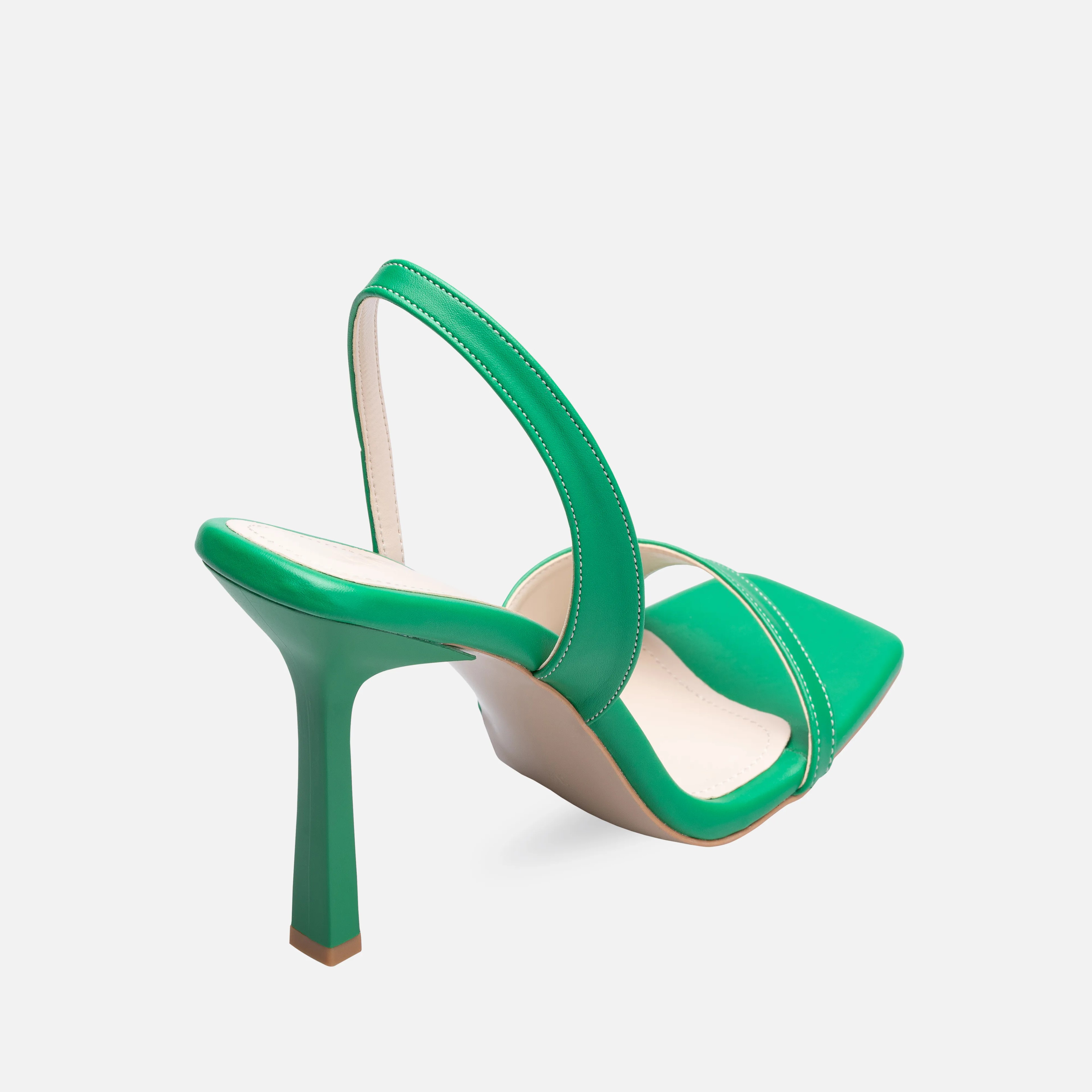 Thin High-Heeled Shoes - Green