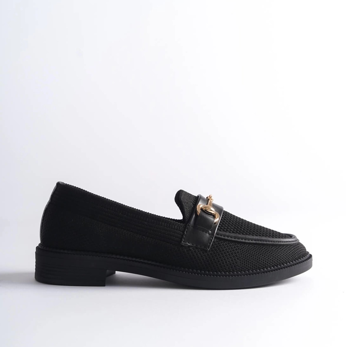 Tekstil Tokalı Loafer Günlük Ayakkabı - Siyah