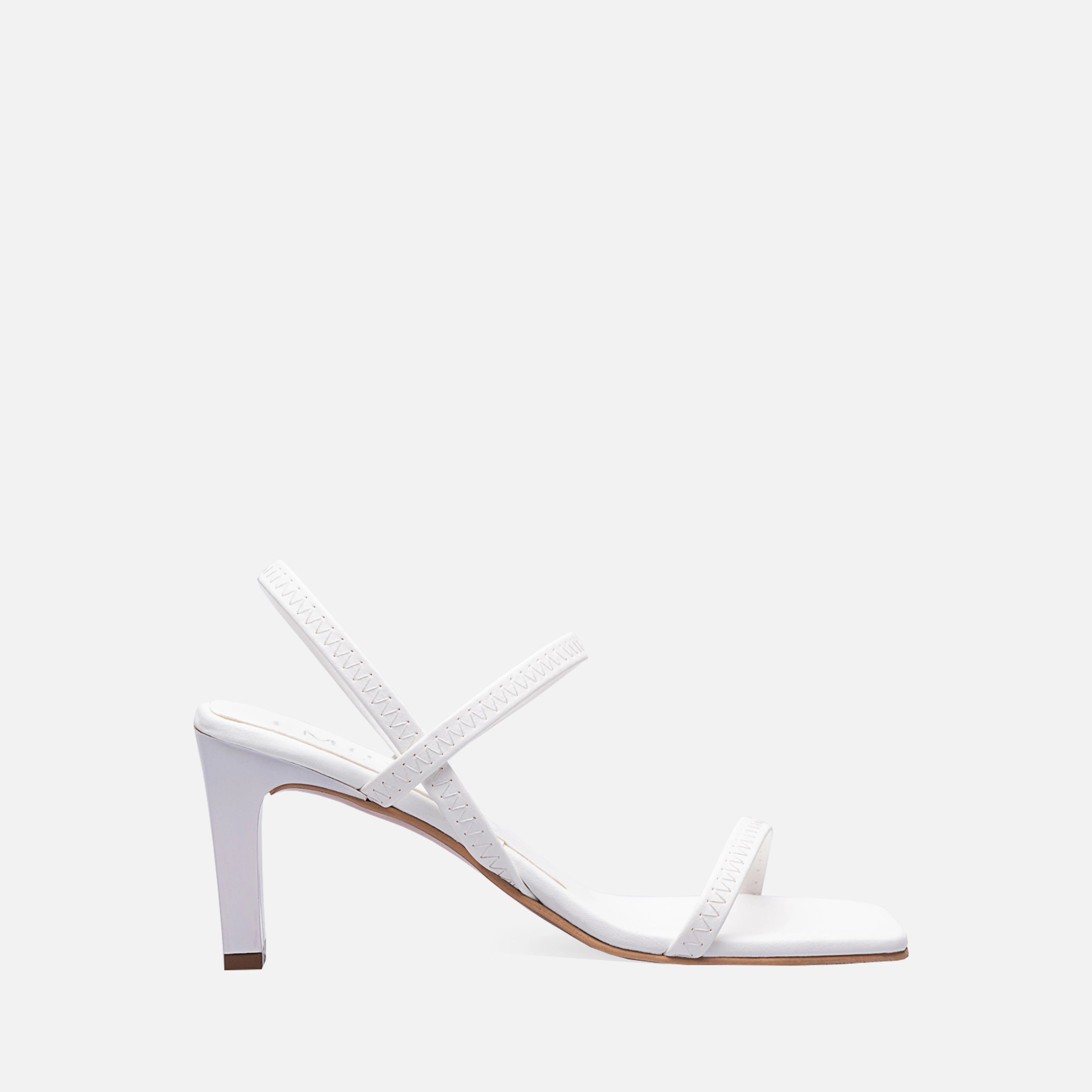 Thick Heeled Shoes - White