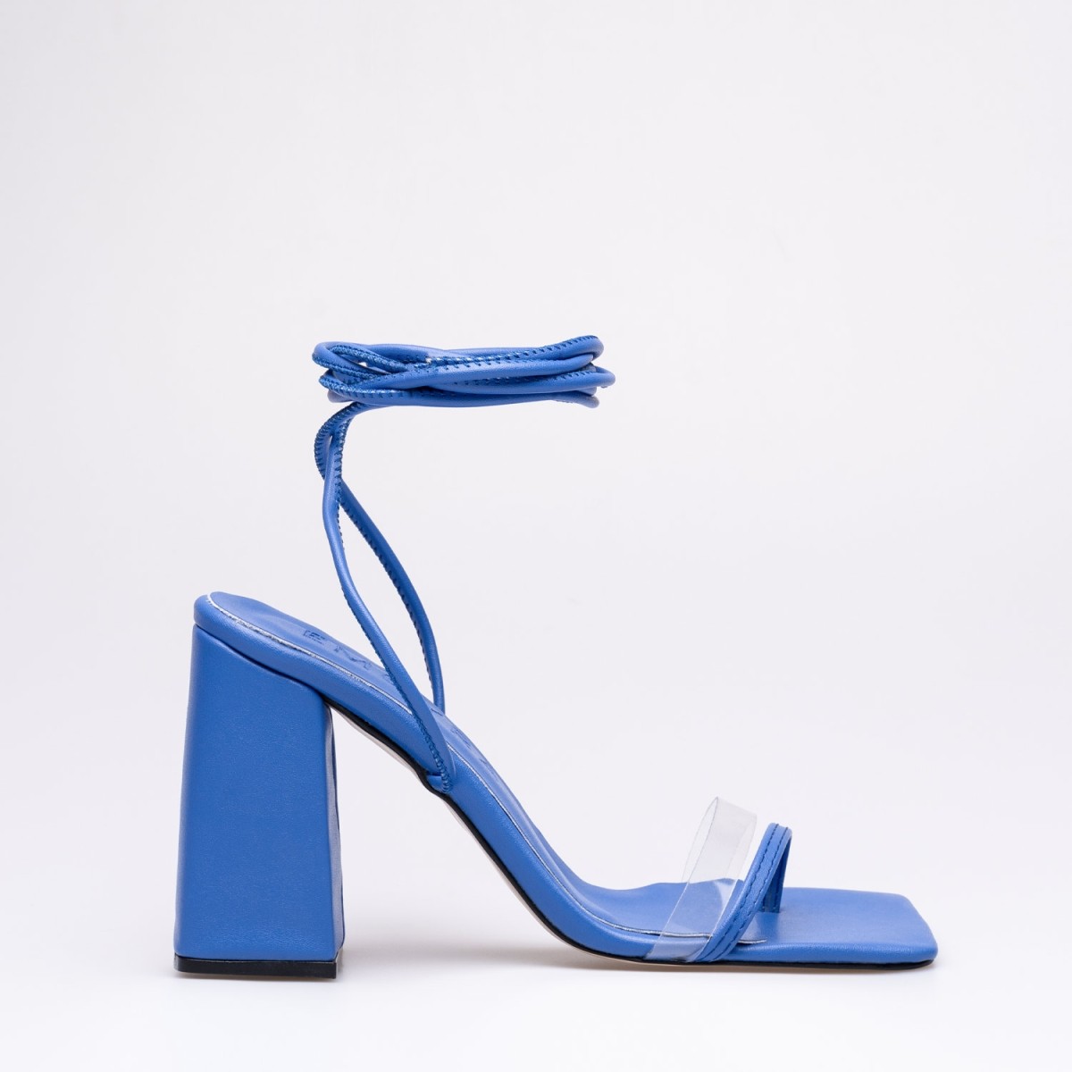 Becca Kalın Yüksek Topuklu Ayakkabı Mavi