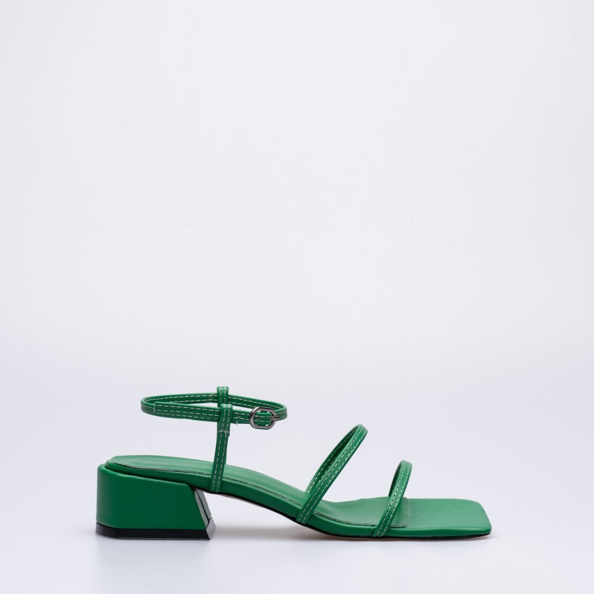 Emmy Kalın Kısa Topuklu Sandalet Yeşil