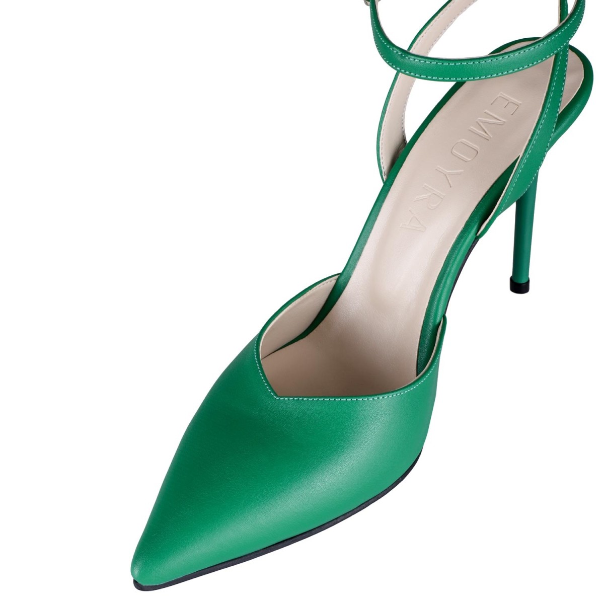 Elanie İnce Yüksek Topuklu Ayakkabı Stiletto Yeşil