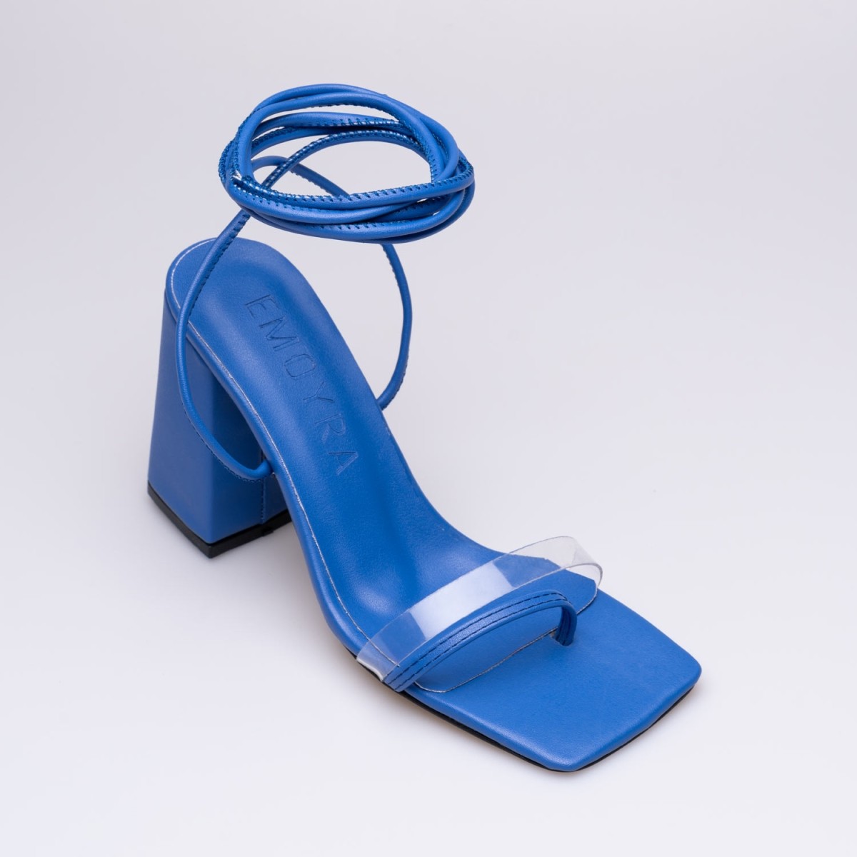 Becca Kalın Yüksek Topuklu Ayakkabı Mavi
