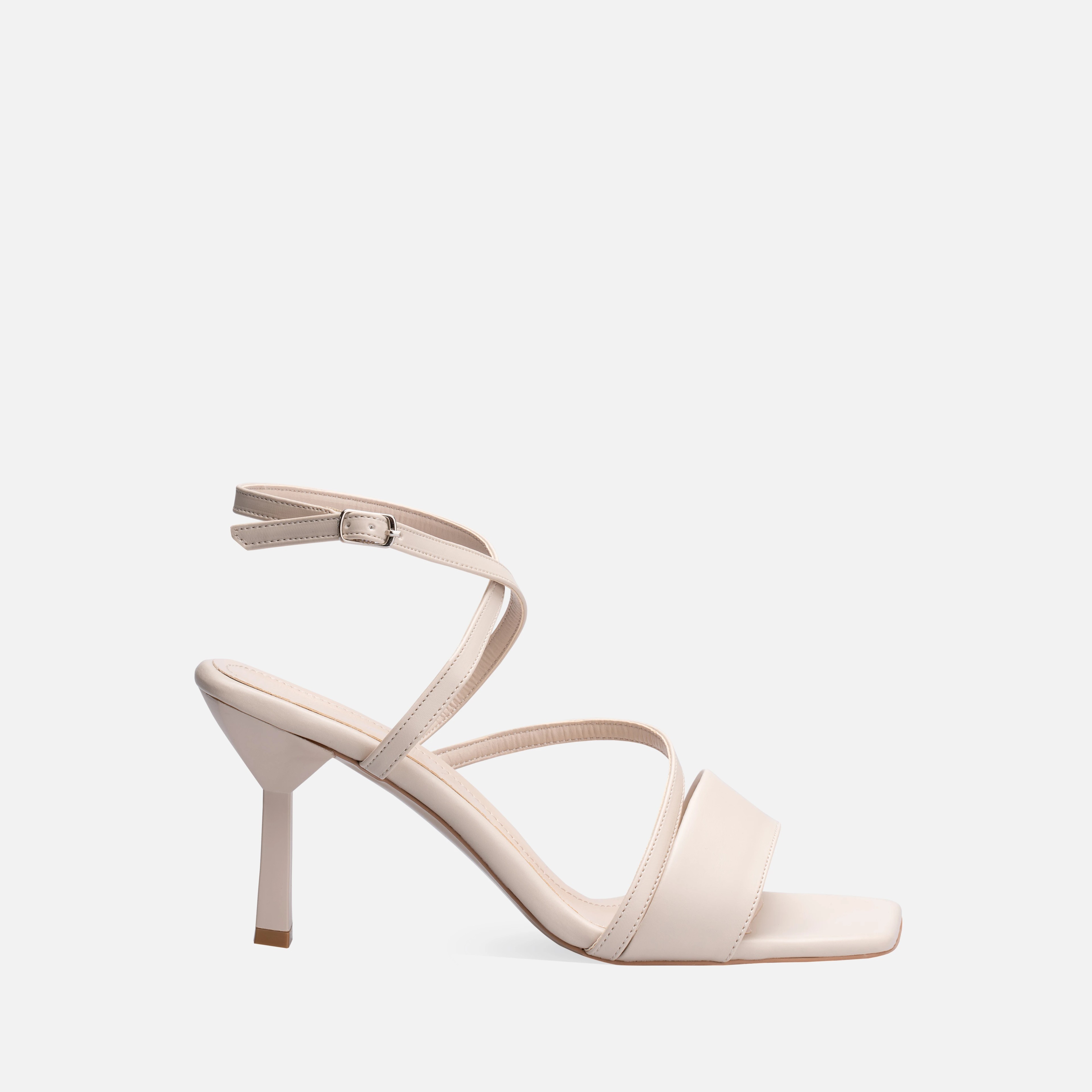 Thin High-Heeled Shoes - Beige