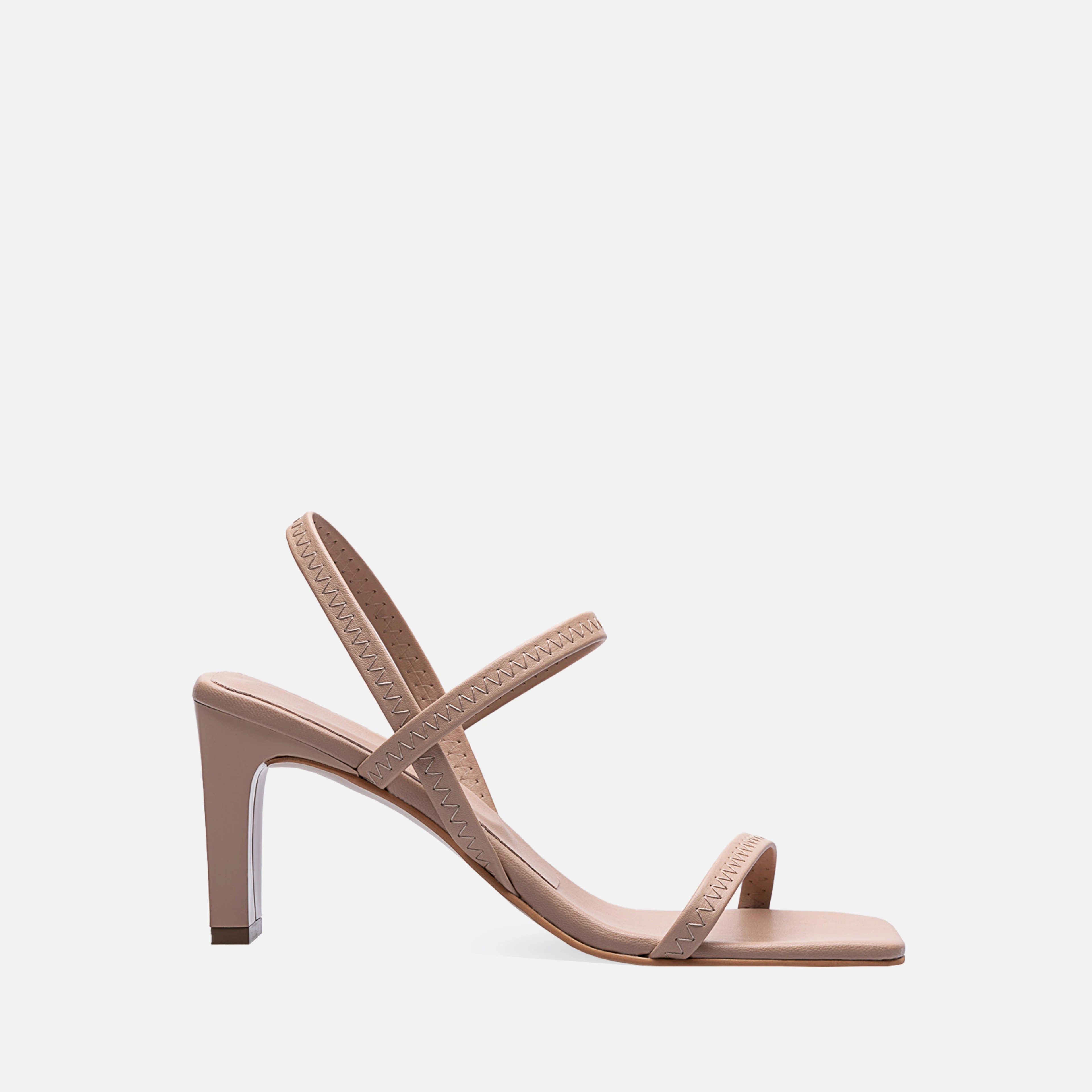 Thick Heeled Shoes - Neutral