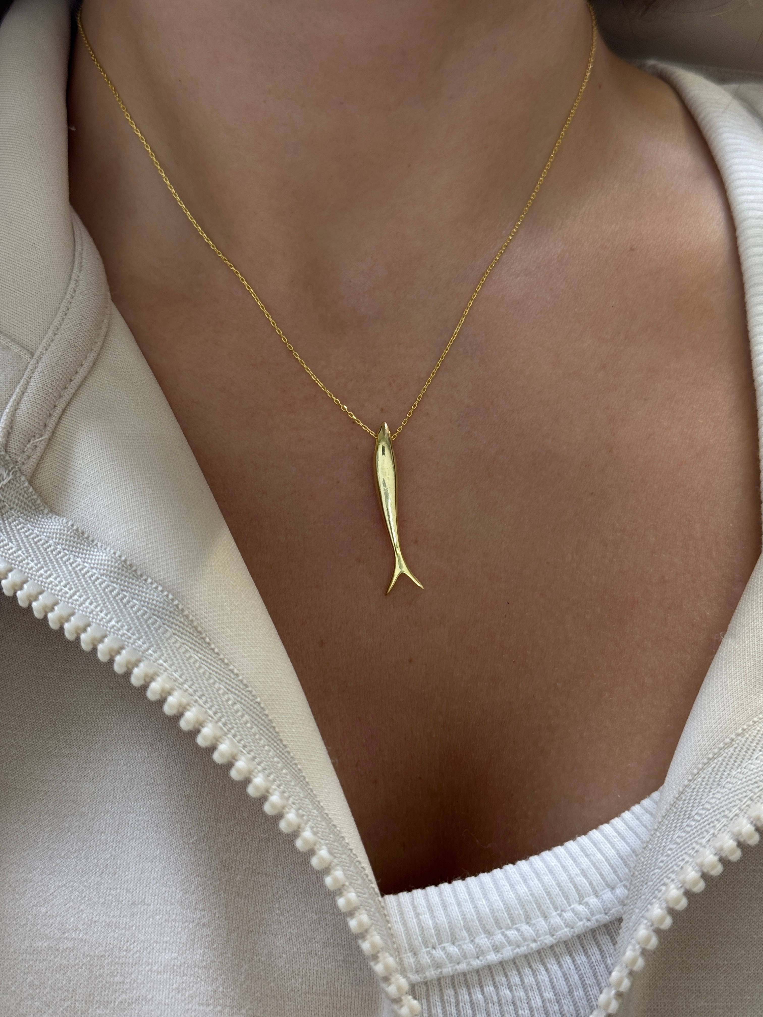 925 Ayar Gümüş | ''Flow'' Balık Kolye