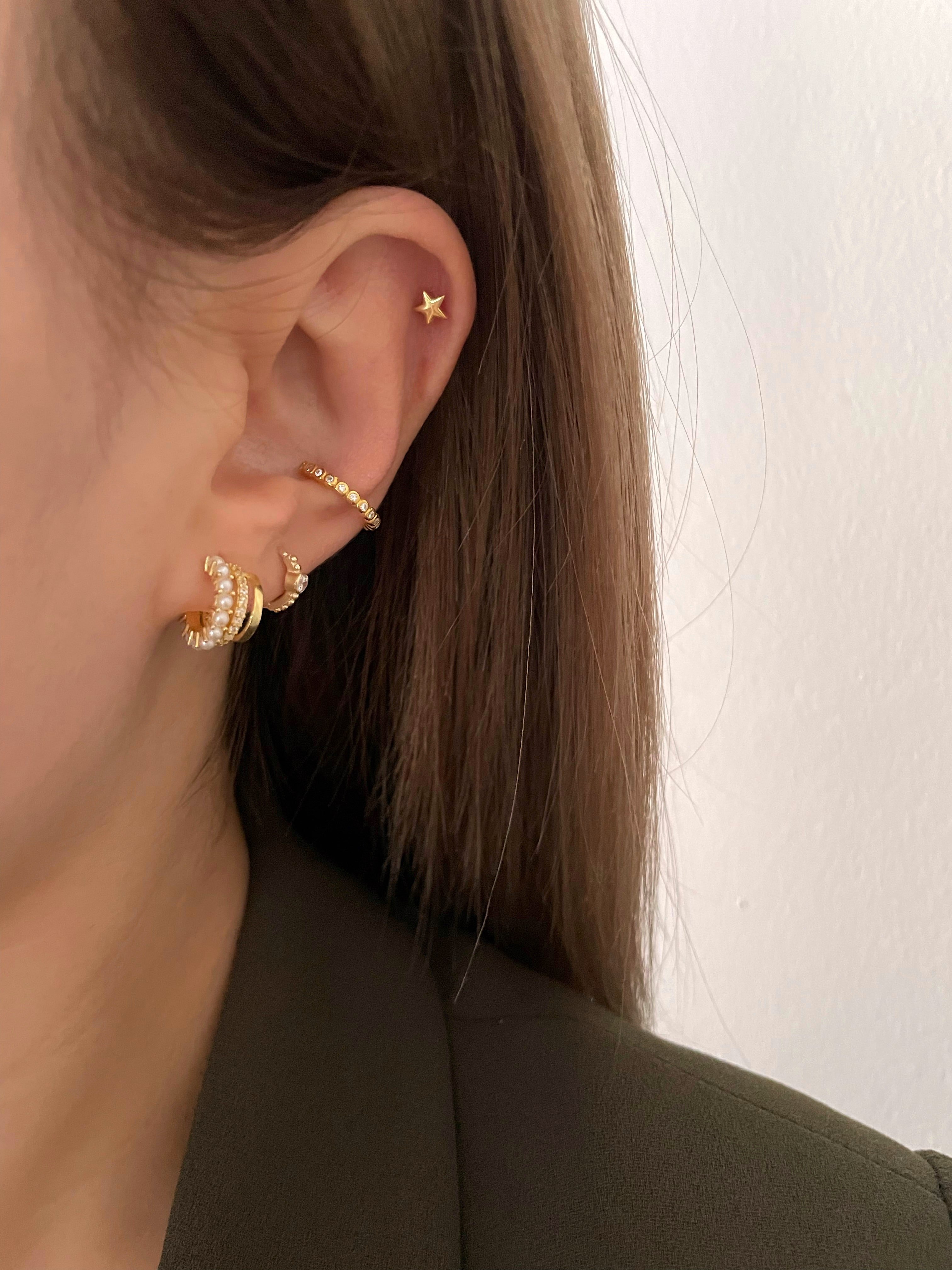 925 Gümüş | Taşsız Yıldız Piercing