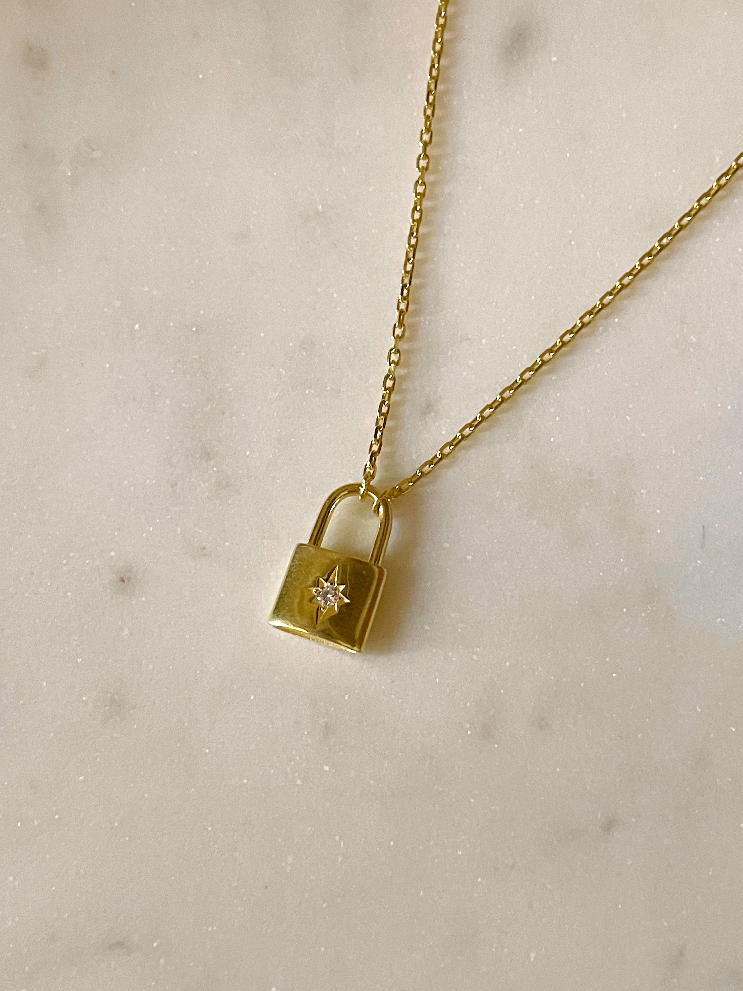 925 Gümüş | Kilit Kolye