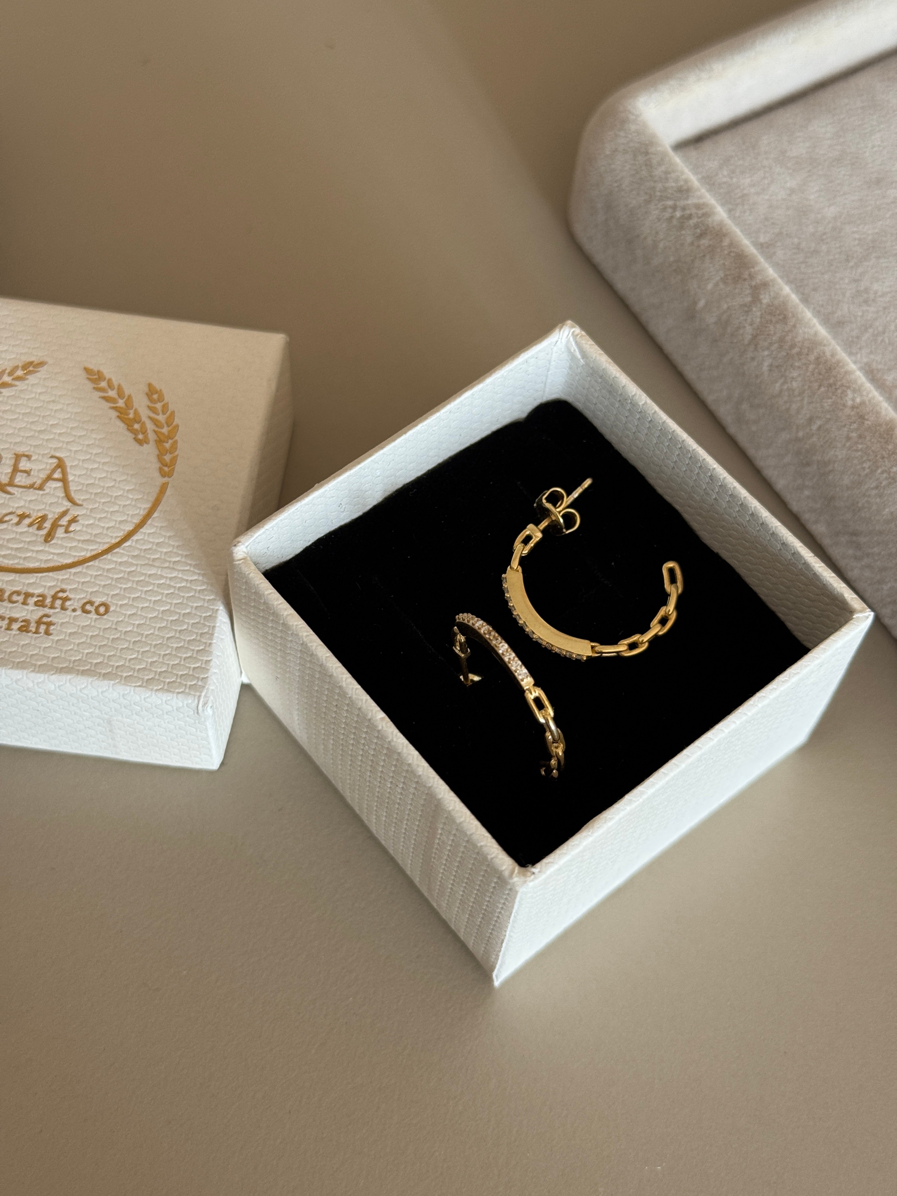 925 Gümüş | 2 cm ''Chainy'' Halka Küpe